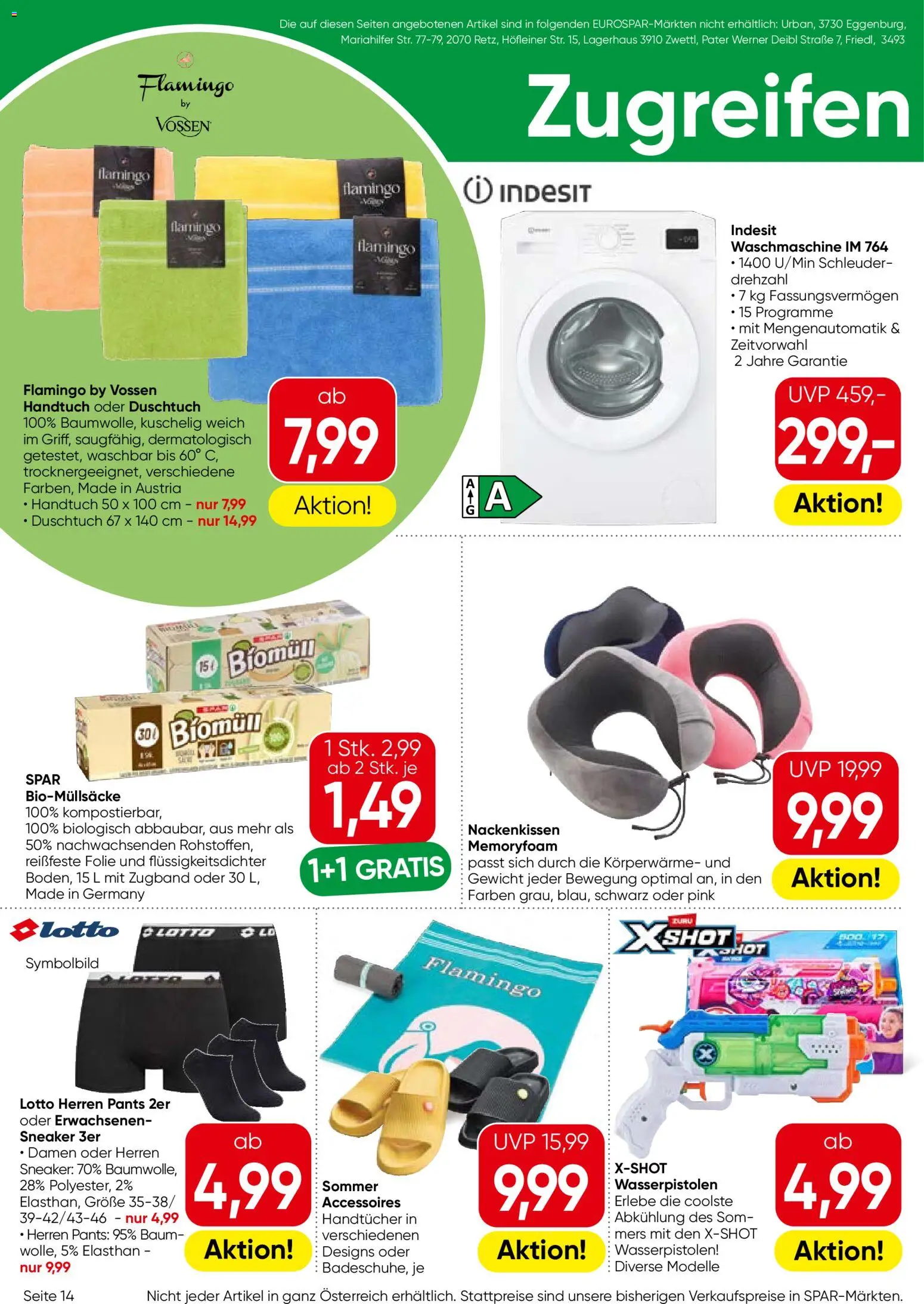 Eurospar Flugblatt gültig ab 07.05.2026 | Seite: 14 | Produkte: Waschmaschine, Gewicht