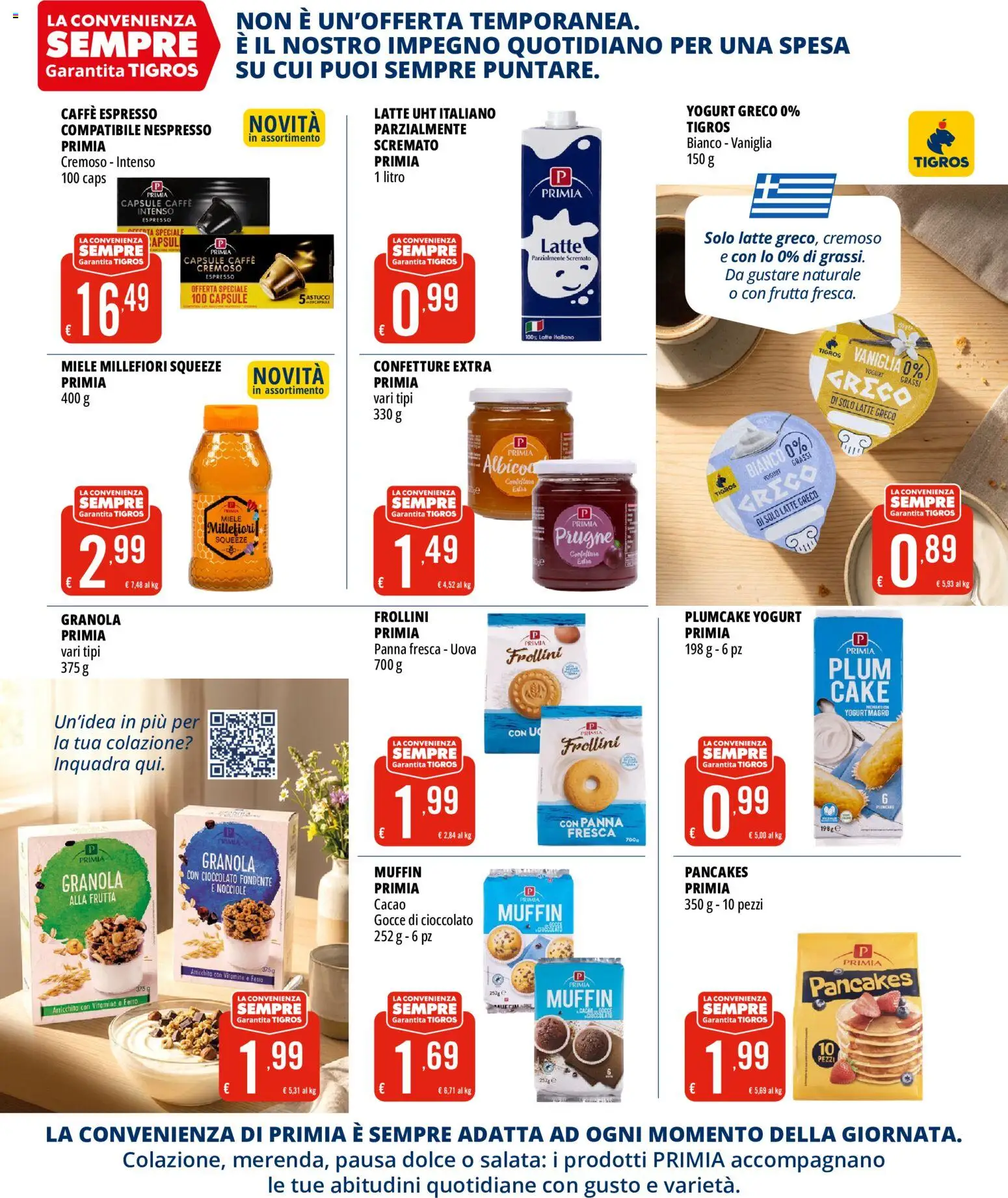 Volantino Tigros del 17/06/2026 | Pagina: 2 | Prodotti: Cioccolato, Panna, Miele, Frollini