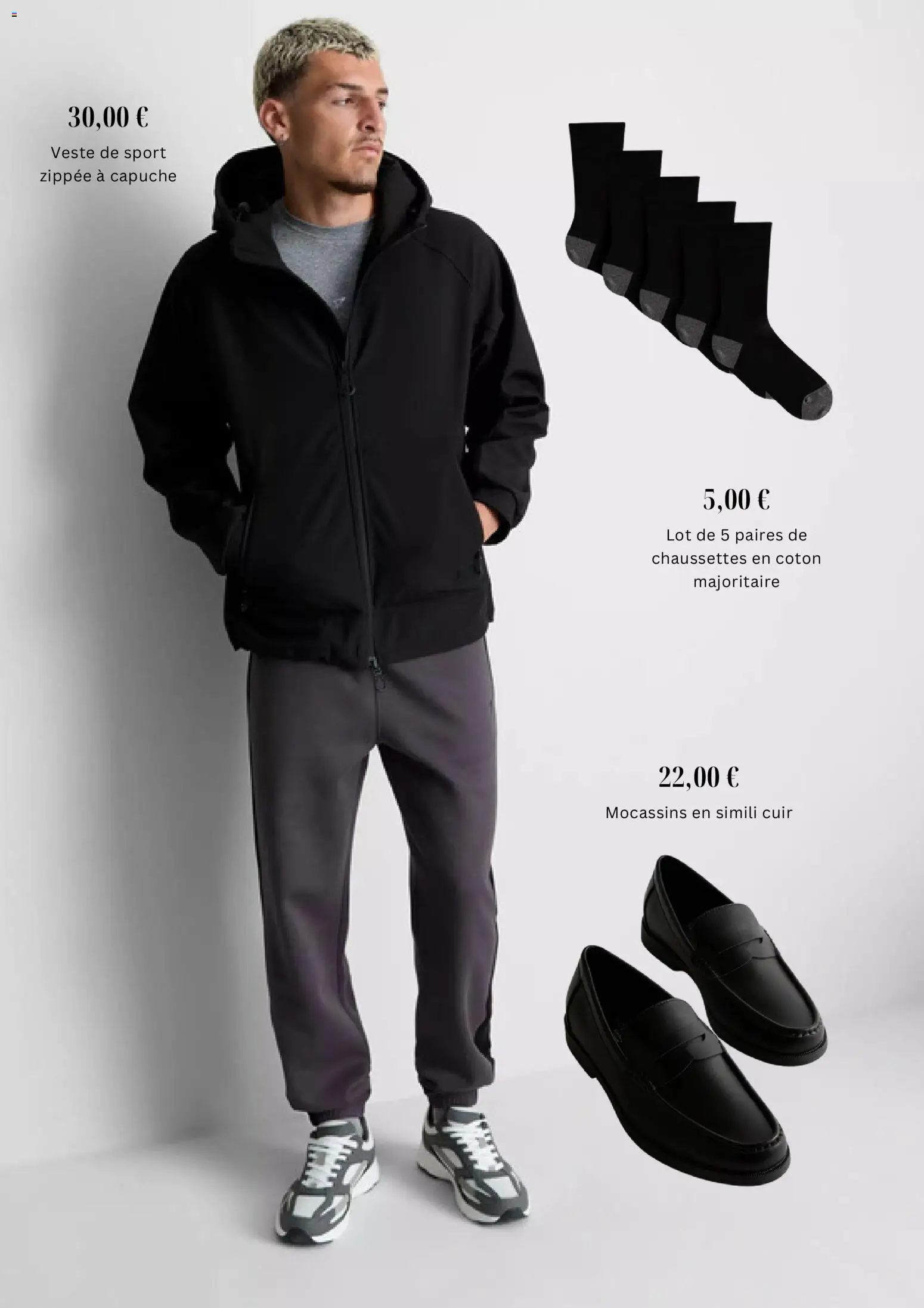 {H1} | Page: 3 | Produits: Coton, Chaussettes, Veste, Mocassins