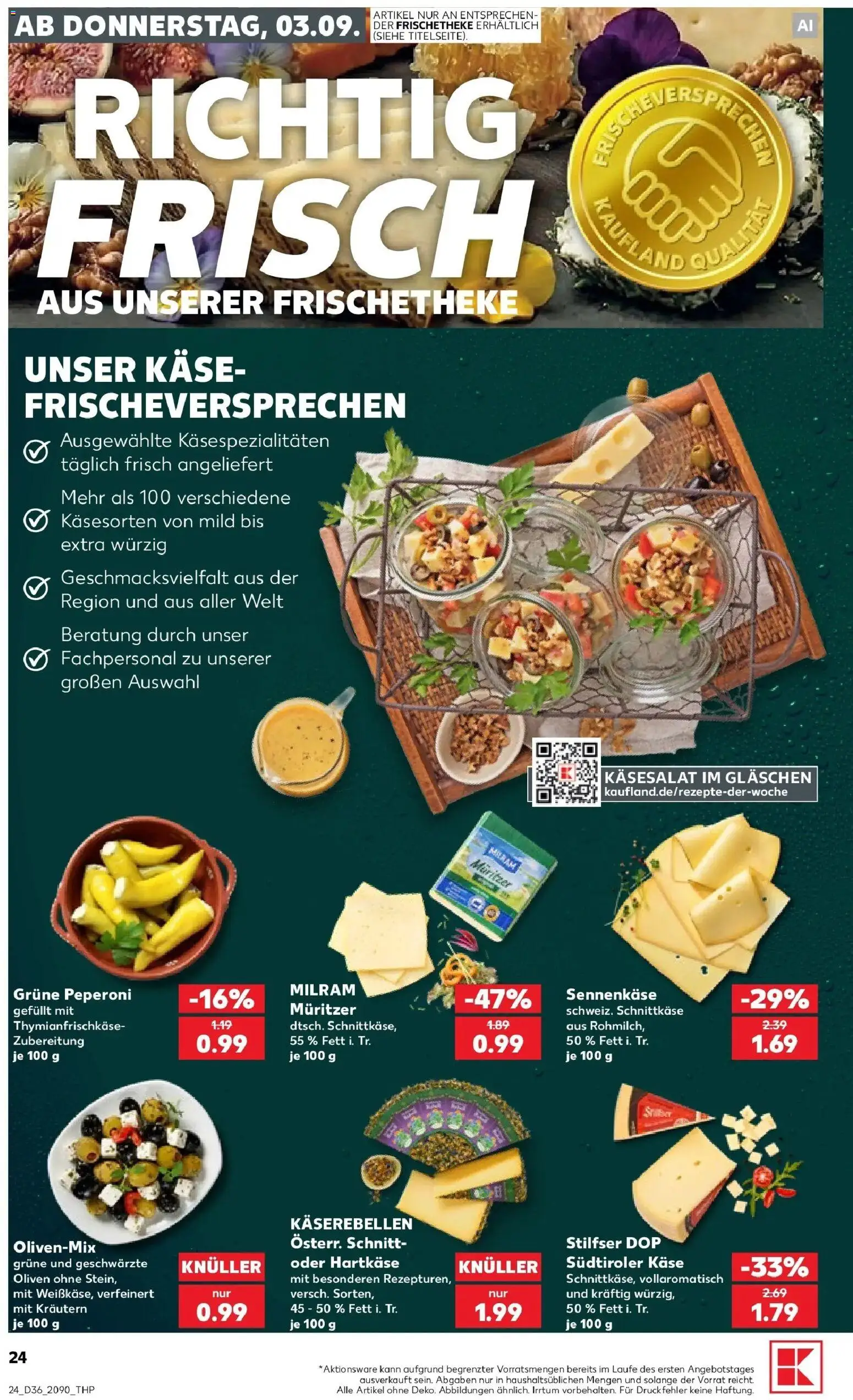 Prospekt Kaufland ab 31.08.2026 » Angebote Online zum Blättern | Seite: 33 | Produkte: Käse, Milram