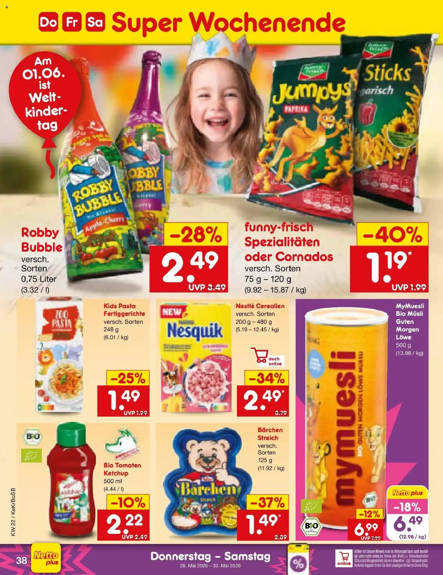 Netto Marken-Discount Prospekt Bonn – gültig ab 26.05.2026 | Seite: 46 | Produkte: Nesquik, Paprika, Fertiggerichte, Pasta
