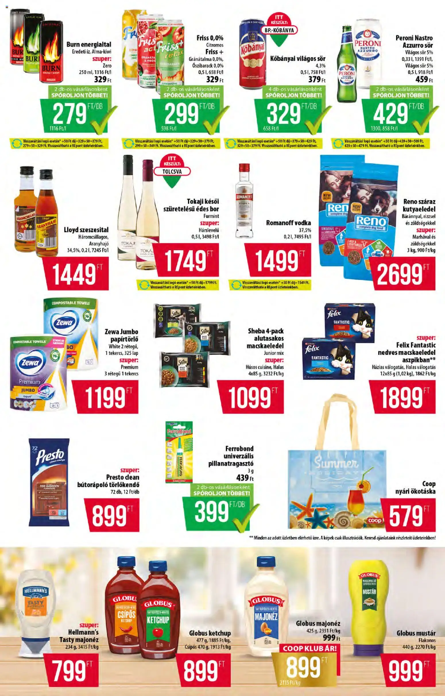 COOP akciós ujság - amely érvényes a következő dátumtól: 11.06.2026 | Oldal: 11 | Termékek: Törlőkendő, Ketchup, Mustár, Majonéz