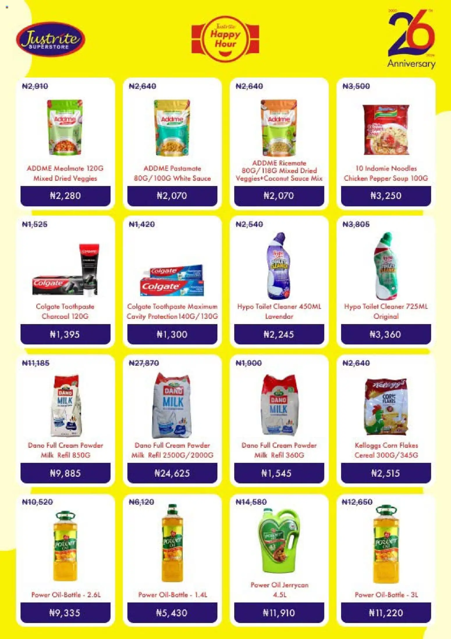 Justrite Catalogue valid from 30/08/2026 | Page: 4 | Products: Cereal, Toothpaste, Flakes, Noodles