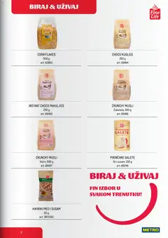 Metro katalog Fine Life - Biraj & Uživaj - pregled Metro kataloga - važi od 01.06.2026 | Strana: 7 | Proizvode: So, Musli, Galete, Med