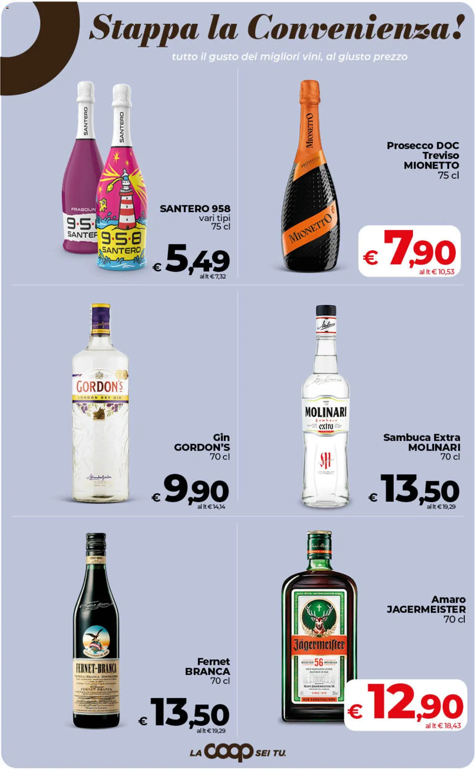 Volantino COOP del 21/08/2026 | Pagina: 36 | Prodotti: Fernet, Prosecco, Jägermeister, Amaro