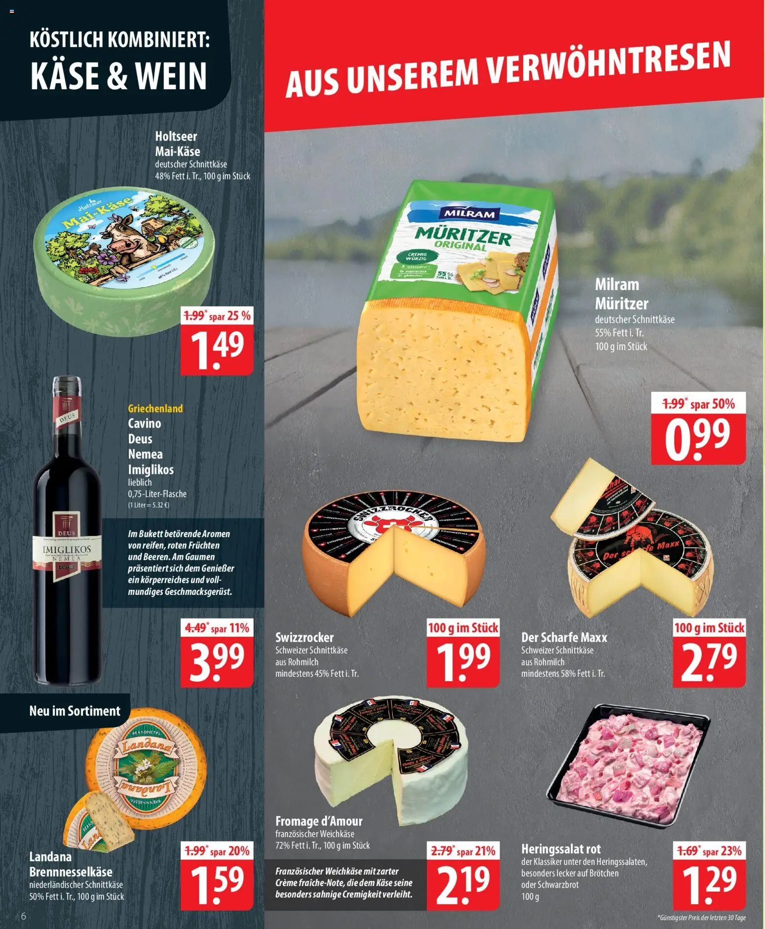 Famila Prospekt 	 – gültig ab 04.05.2026 | Seite: 6 | Produkte: Käse, Creme, Milram, Wein