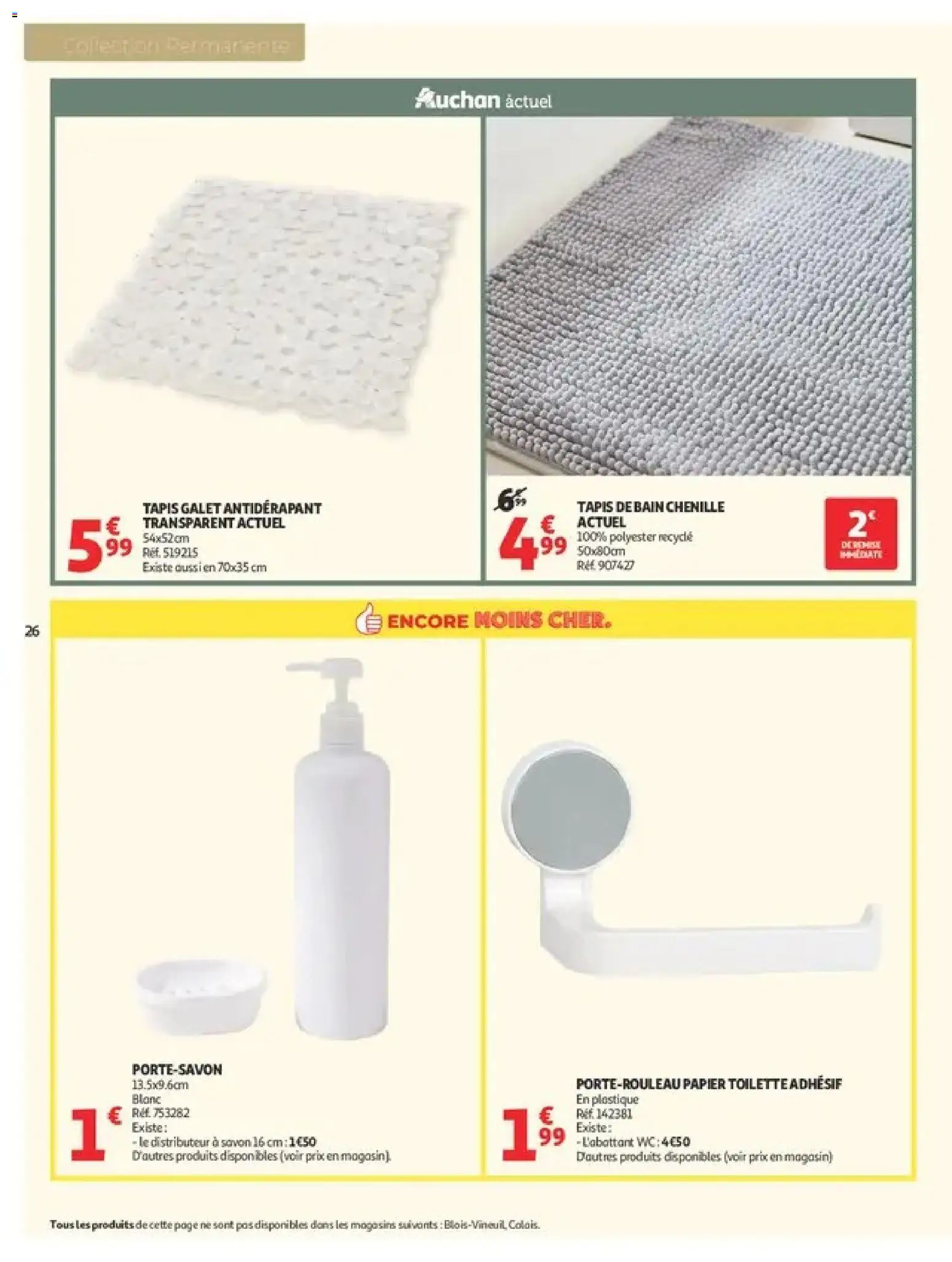 {H1} | Page: 26 | Produits: Tapis de bain, Porte-savon, Savon, Tapis