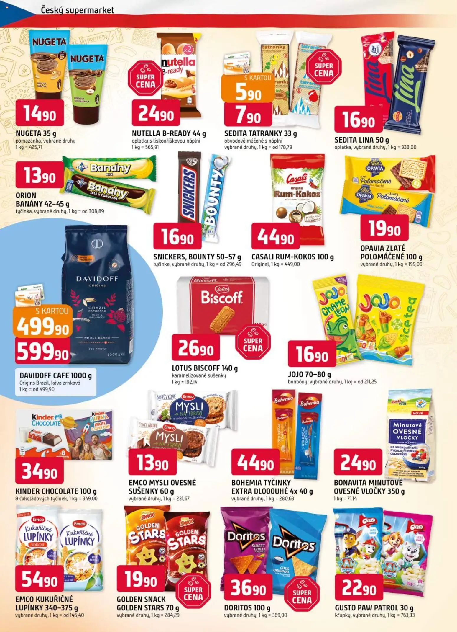 Trefa leták od 12.08.2026 | Strana: 6 | Produkty: Káva, Tyčinky, Snickers, Sušenky