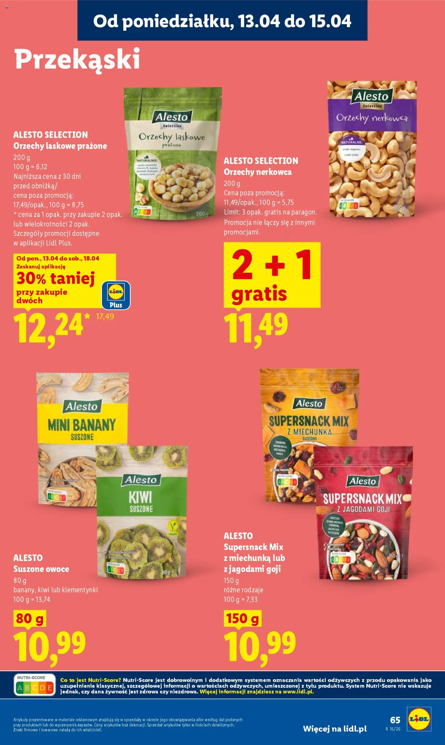 Lidl gazetka od 13.04.2026 | Strona: 71 | Produkty: Miechunka, Orzechy laskowe prażone, Orzechy, Owoce