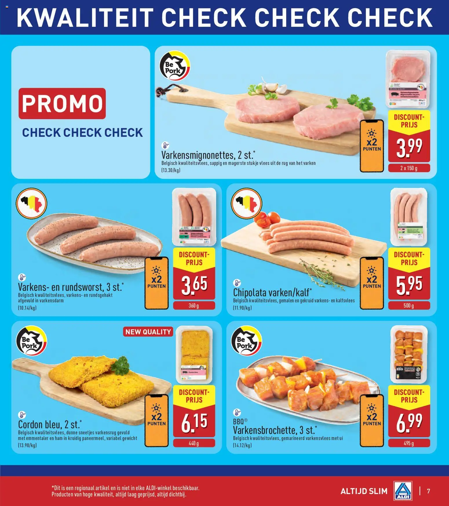{H1} | Pagina: 7 | Producten: Varkensvlees, Chipolata, Sós kalács, Gewicht