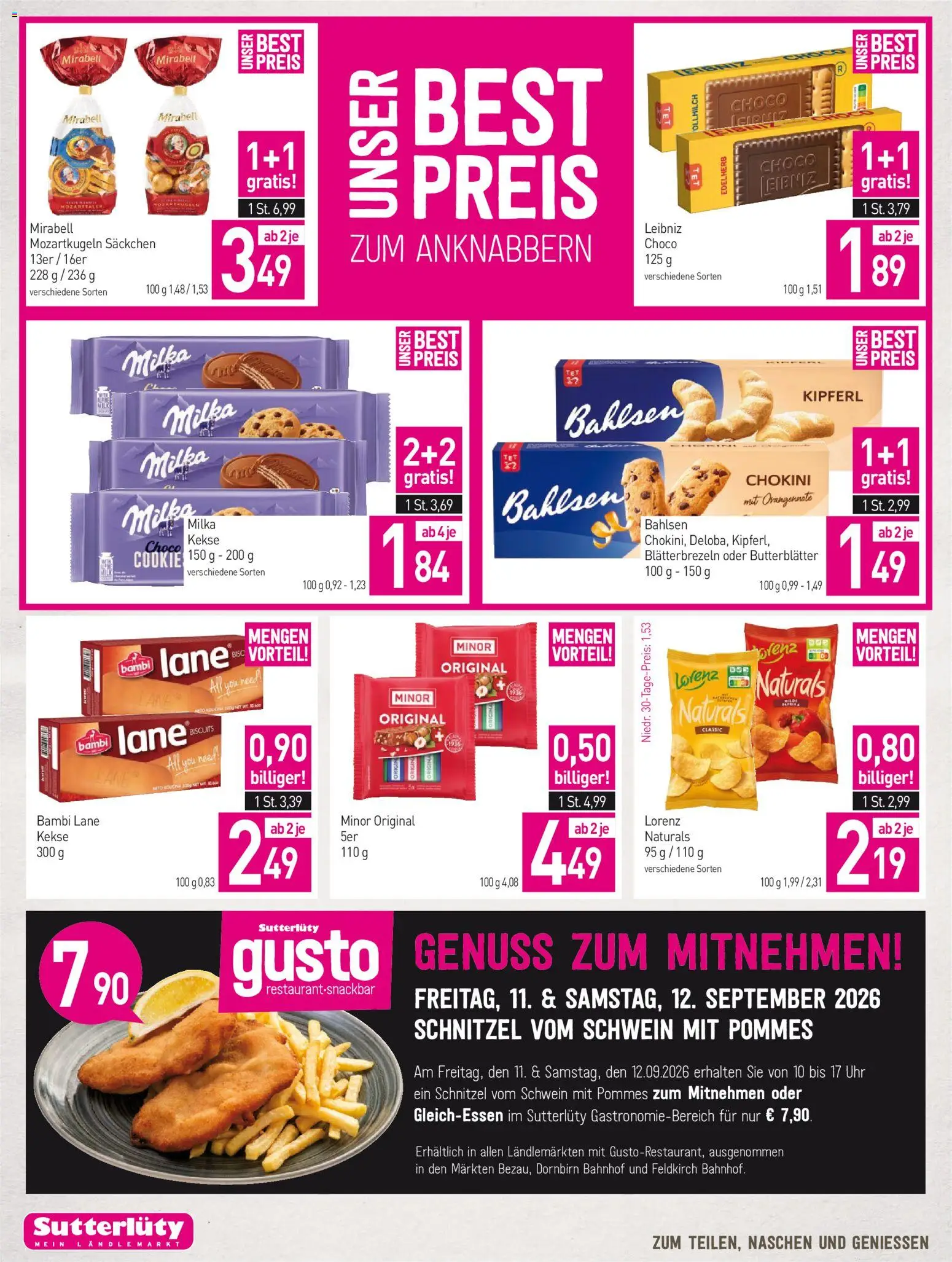 Sutterlüty Flugblatt gültig ab 10.09.2026 | Seite: 16 | Produkte: Kekse, Uhr, Vollmilch