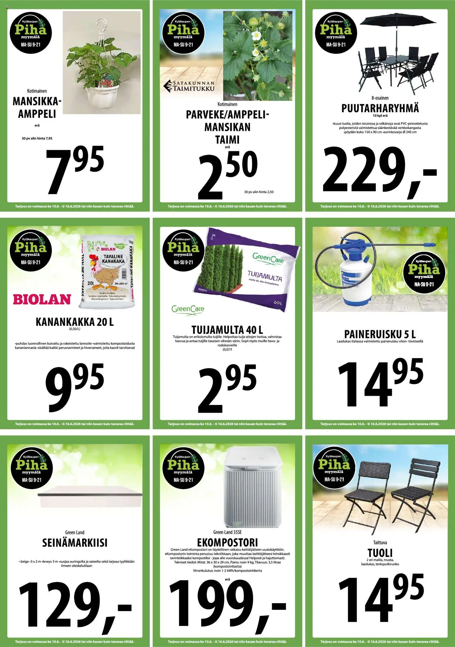 Tuuri tarjoukset – voimassa 10.06.2026 alkaen | Sivu: 27 | Tuotteet: Tuoli, Lannoite
