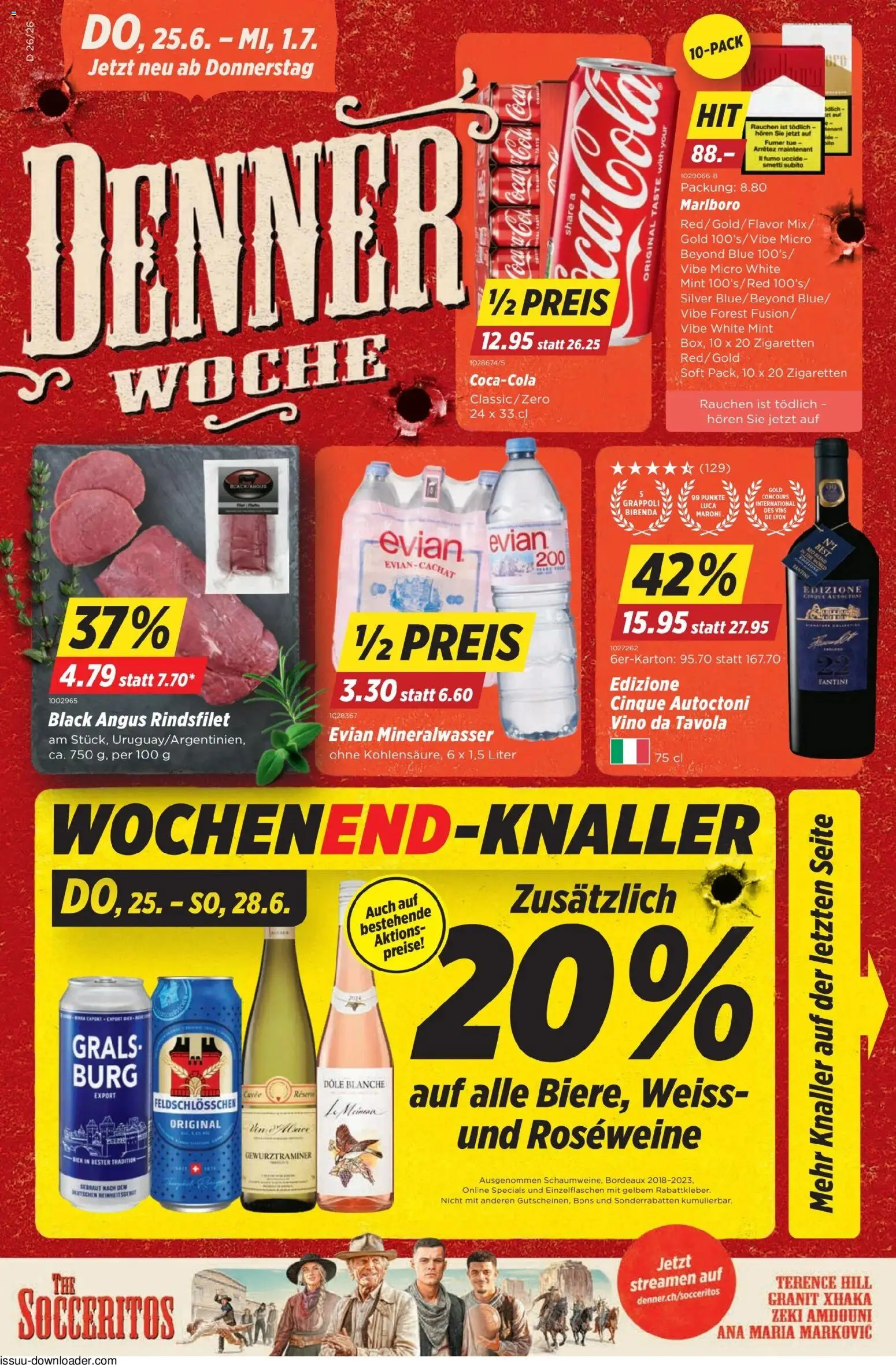 Denner aktionen – gültig ab 25.06.2026 | Seite: 1 | Produkte: Mineralwasser