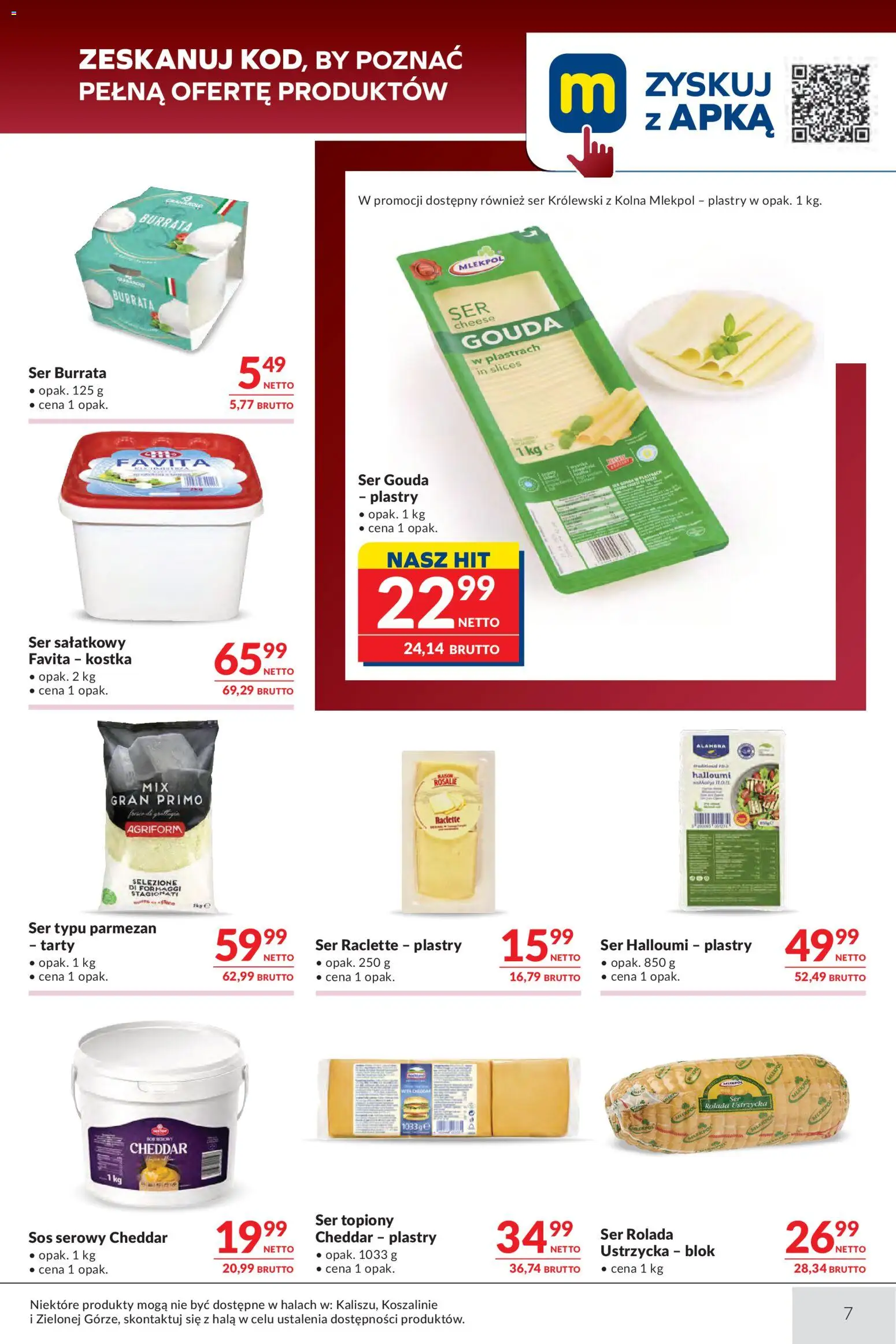 Makro gazetka - Oferta dla gastronomii od 12.05.2026 | Strona: 7 | Produkty: Ser, Ser typu parmezan, Parmezan, Parmezan tarty