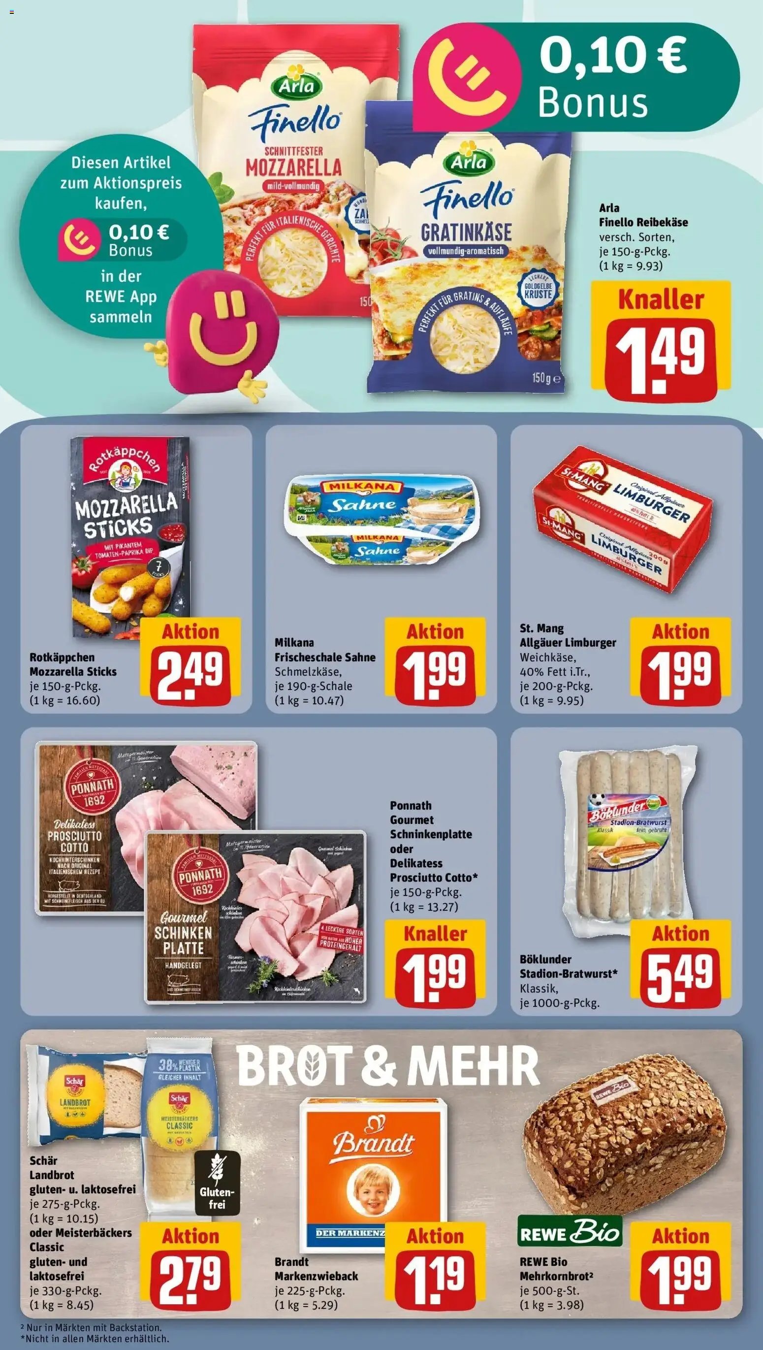 REWE Prospekt ab 28.09.2026 zum Blättern » Angebote | Seite: 16 | Produkte: Milkana, Rotkäppchen, Schinken, Sahne