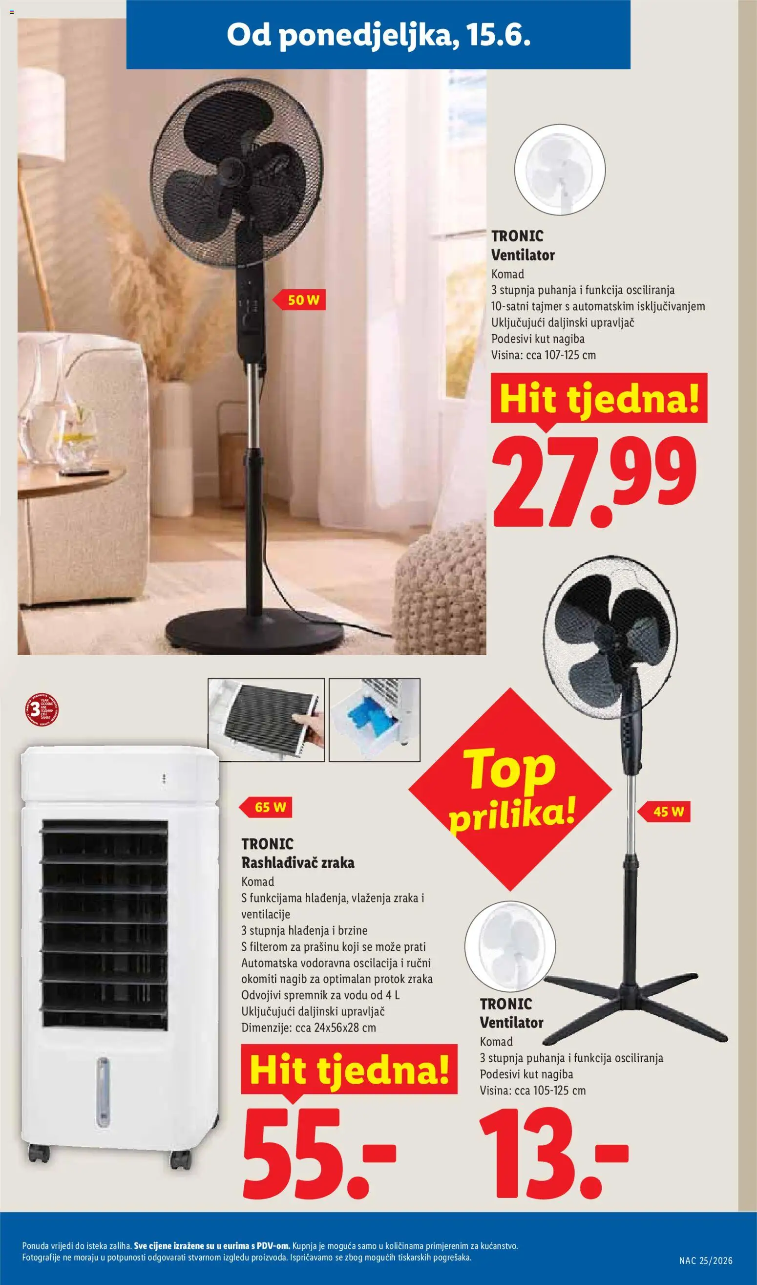 Lidl katalog | vrijedi od 15.06.2026 | Stranica: 25 | Proizvodi: Ventilator