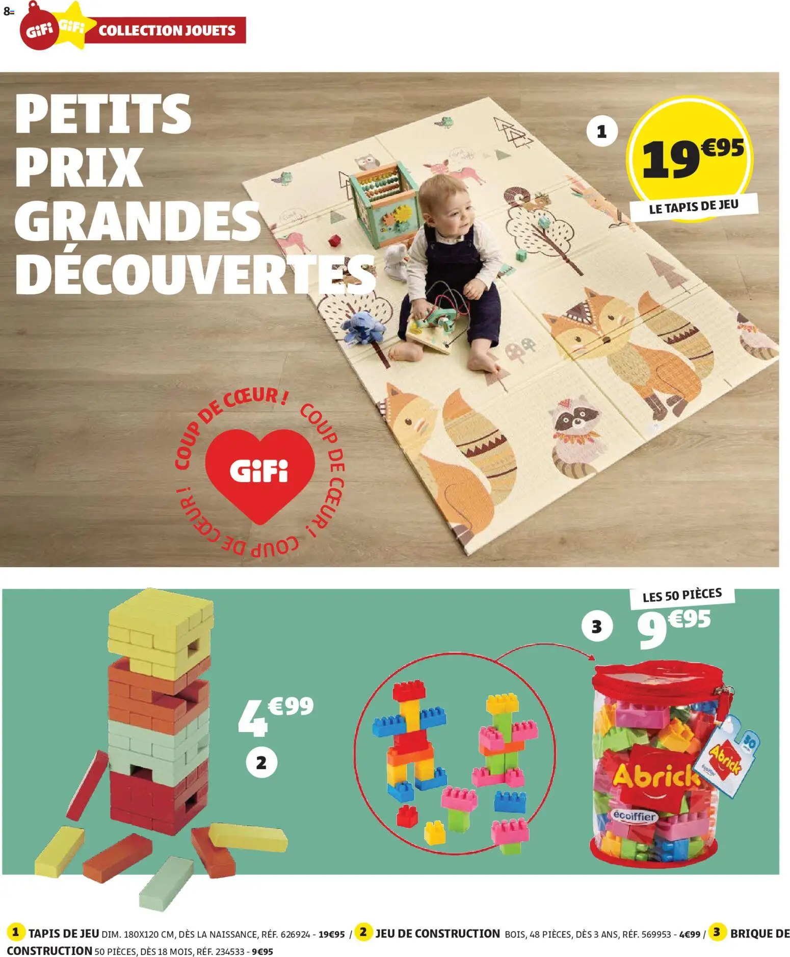 {H1} | Page: 8 | Produits: Brique, Jouets, Tapis