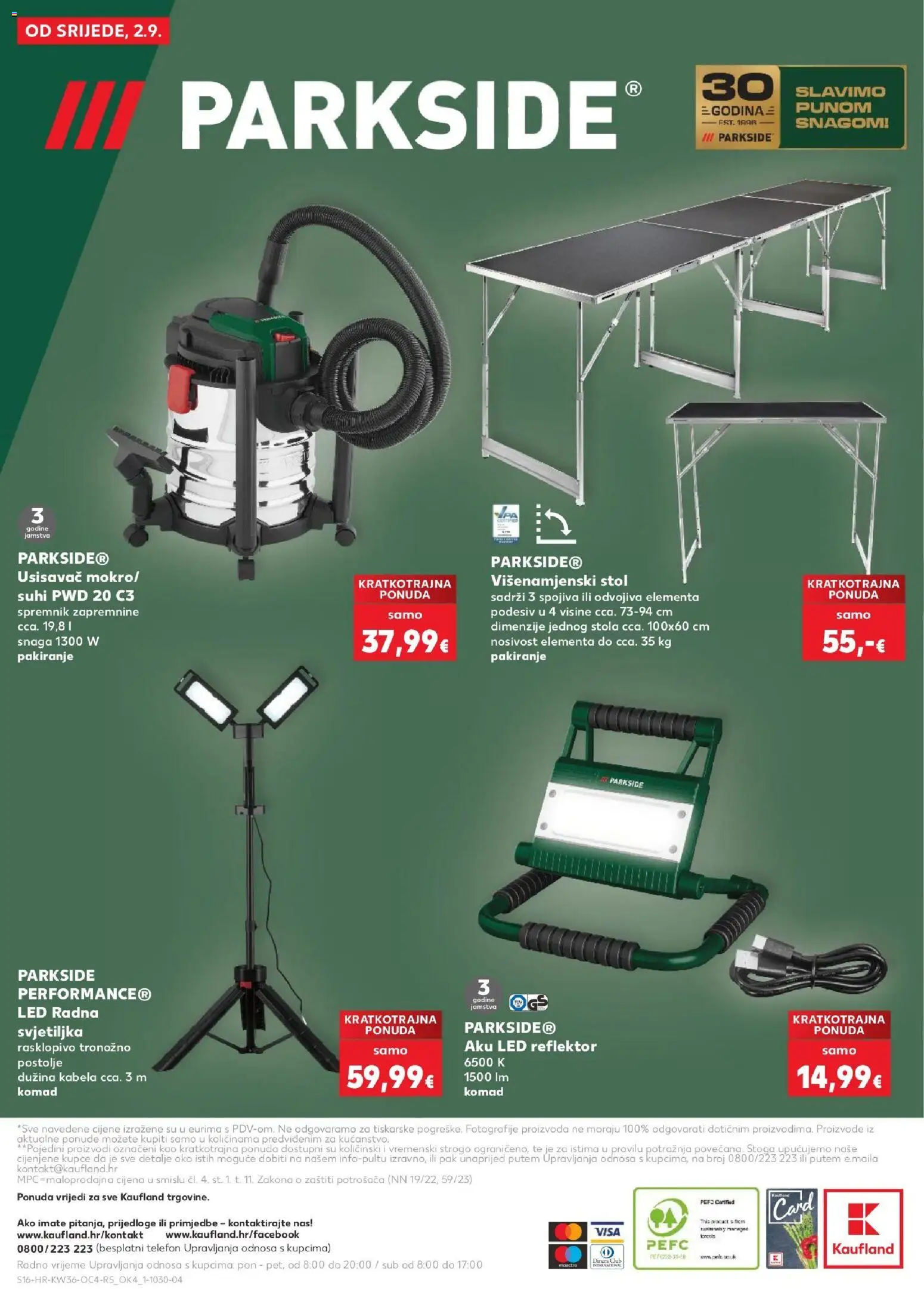 Kaufland katalog | vrijedi od 02.09.2026 | Stranica: 16 | Proizvodi: Svjetiljka, Led, Telefon, Parkside