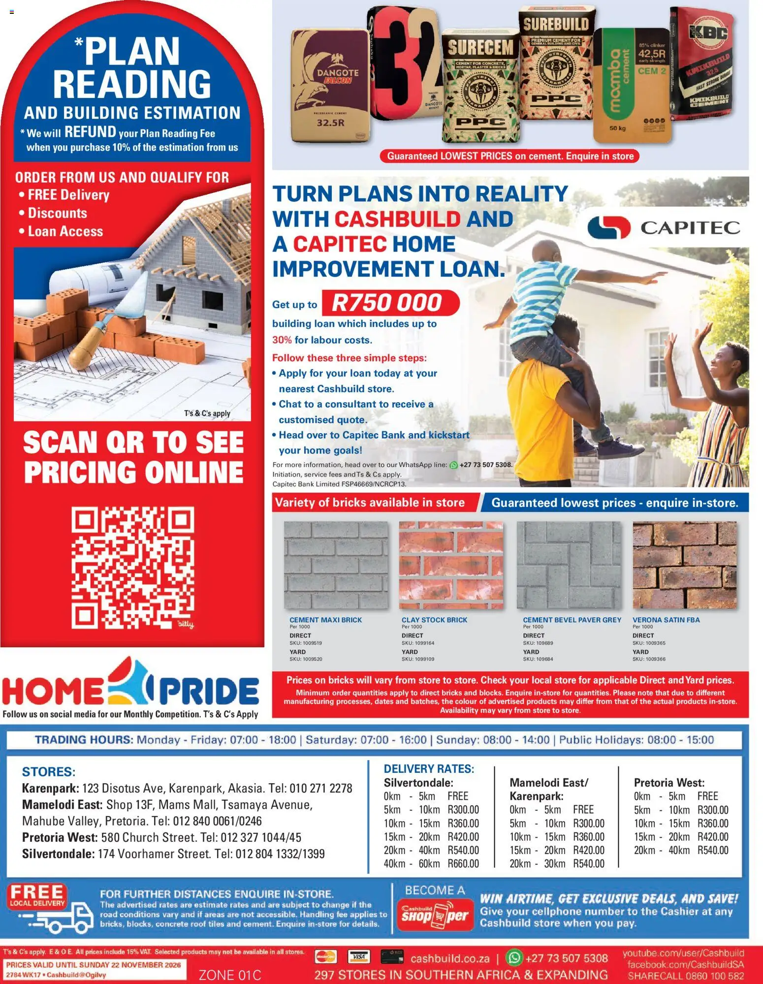 New Cashbuild catalogue – valid from 19/10/2026 | Page: 4 | Products: Plaster, Stock, Cement, Clay