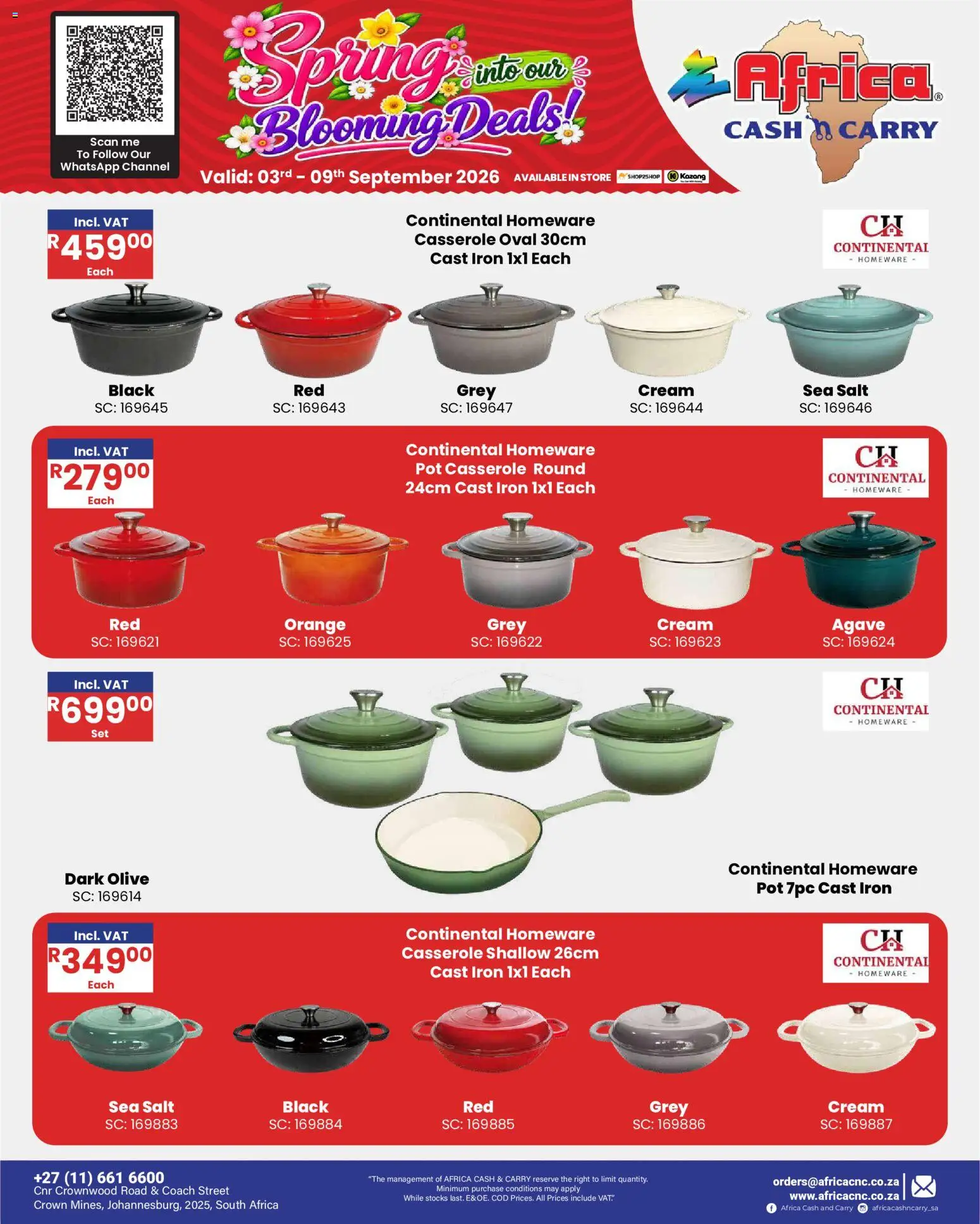 New Africa Cash & Carry catalogue – valid from 03/09/2026 | Page: 46 | Products: Iron, Agave, Cream, Salt