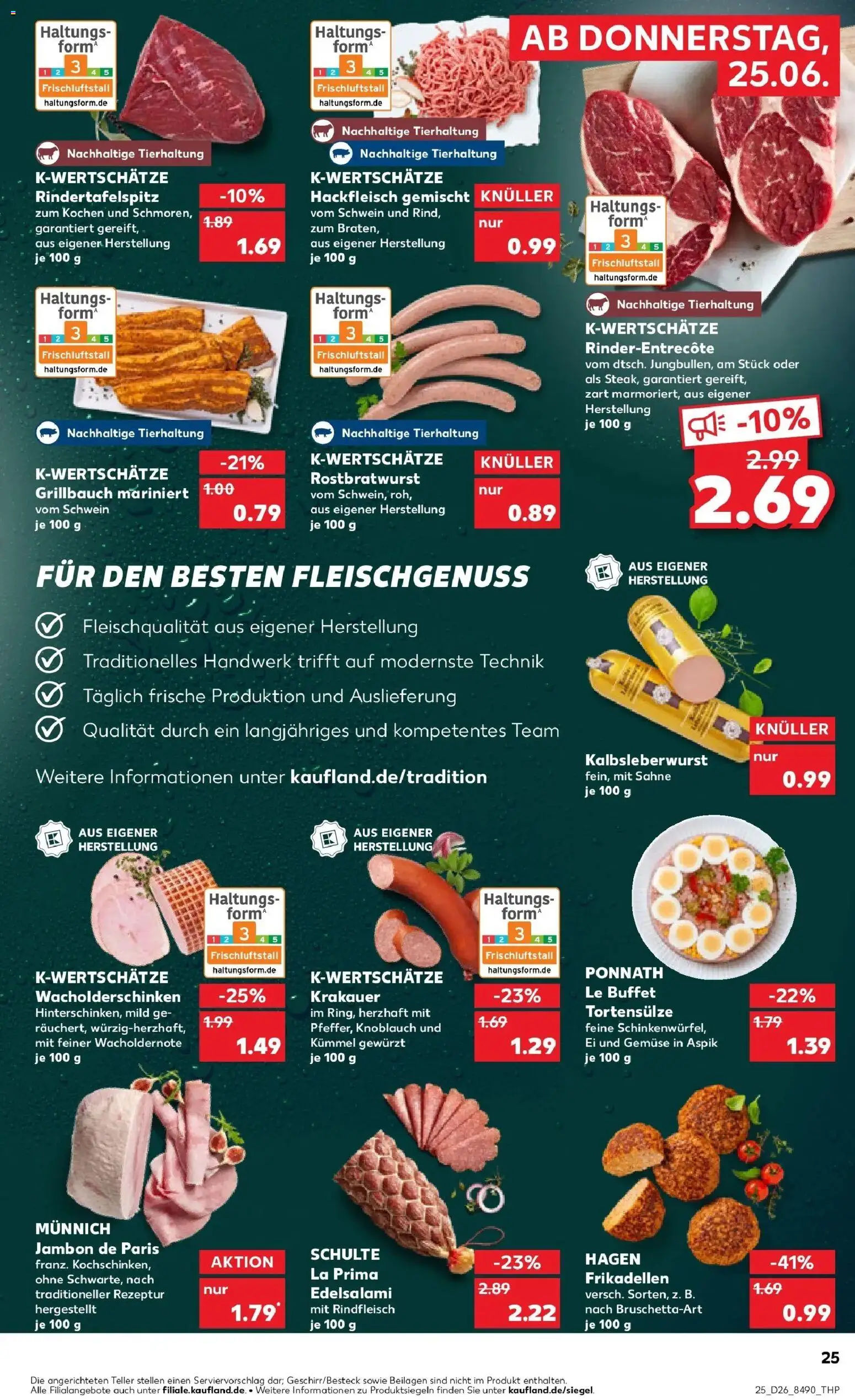 Kaufland Prospekt Bad Säckingen – gültig ab 22.06.2026 | Seite: 34 | Produkte: Knoblauch, Salami, Rindfleisch, Steak