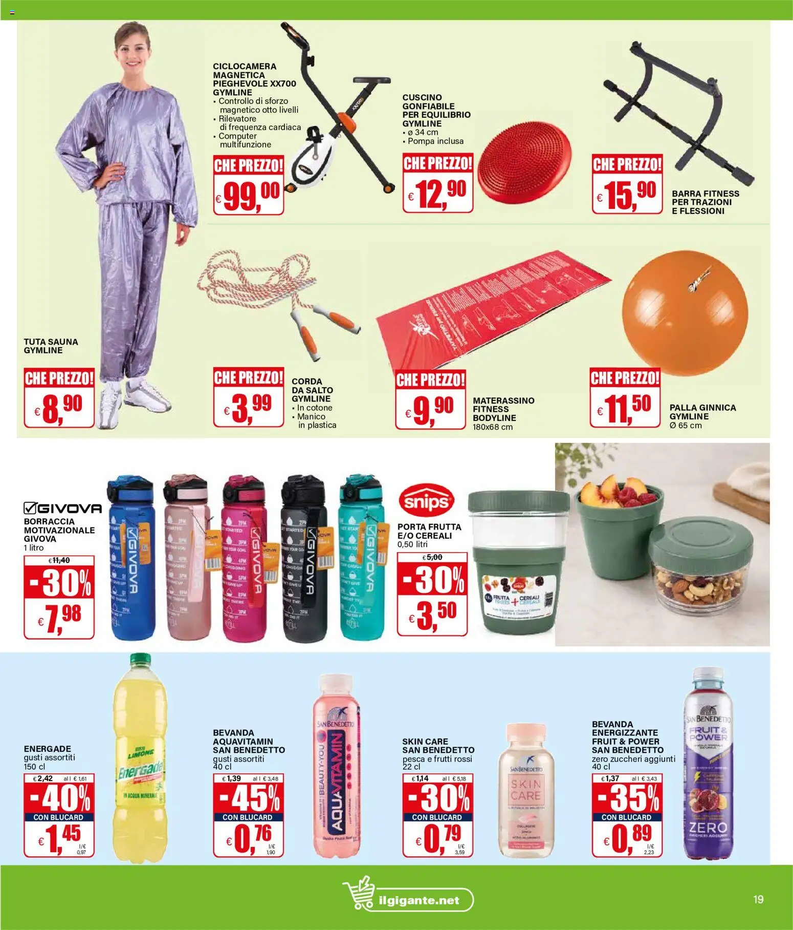 Volantino Il Gigante del 22/10/2026 | Pagina: 19 | Prodotti: Acqua, Frutta, Acqua minerale, Borraccia