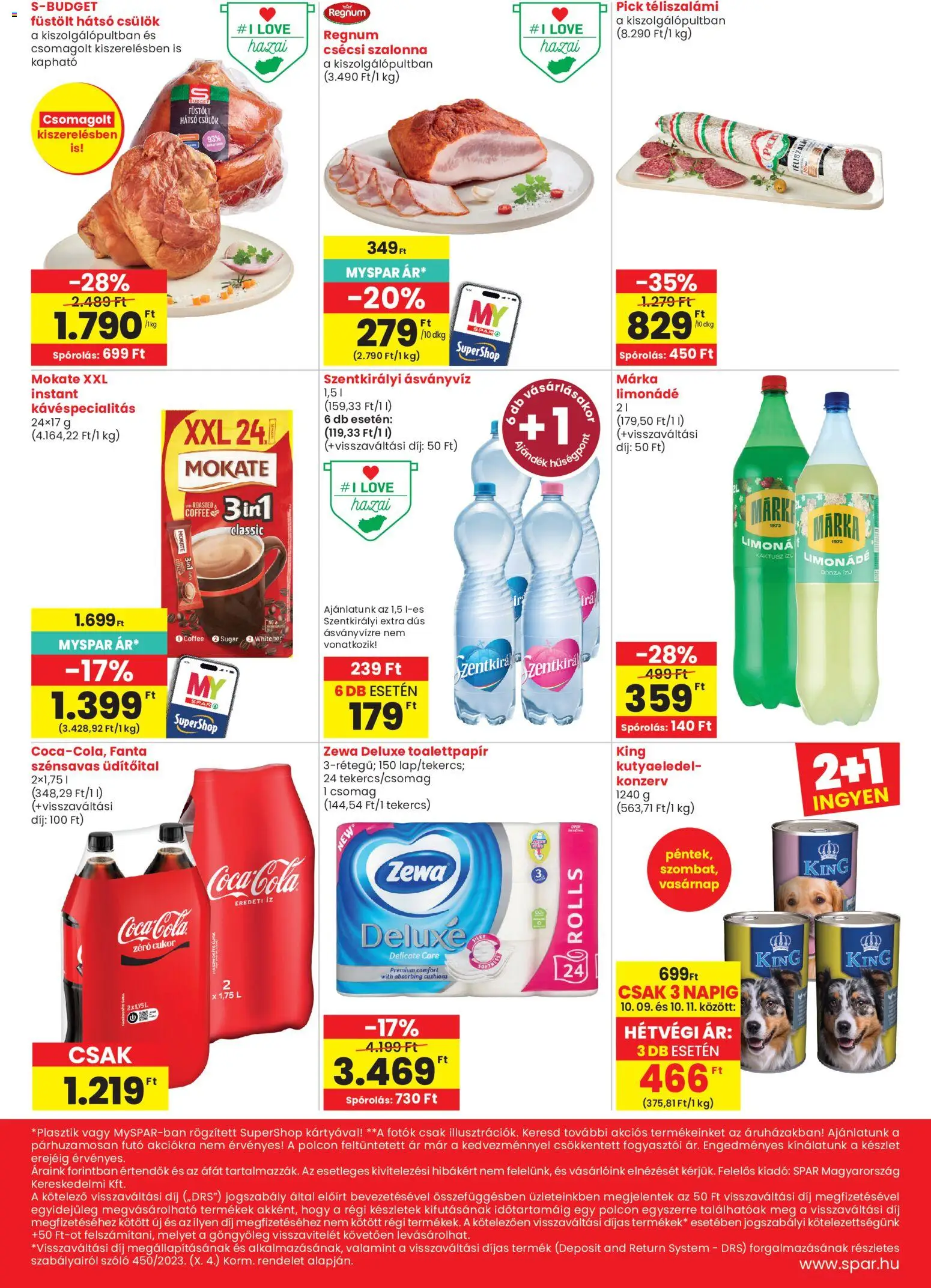 Spar Market akciós ujság - amely érvényes a következő dátumtól: 2026.10.08. | Oldal: 2 | Termékek: Szentkirályi, Limonádé, Csülök, Kaktusz