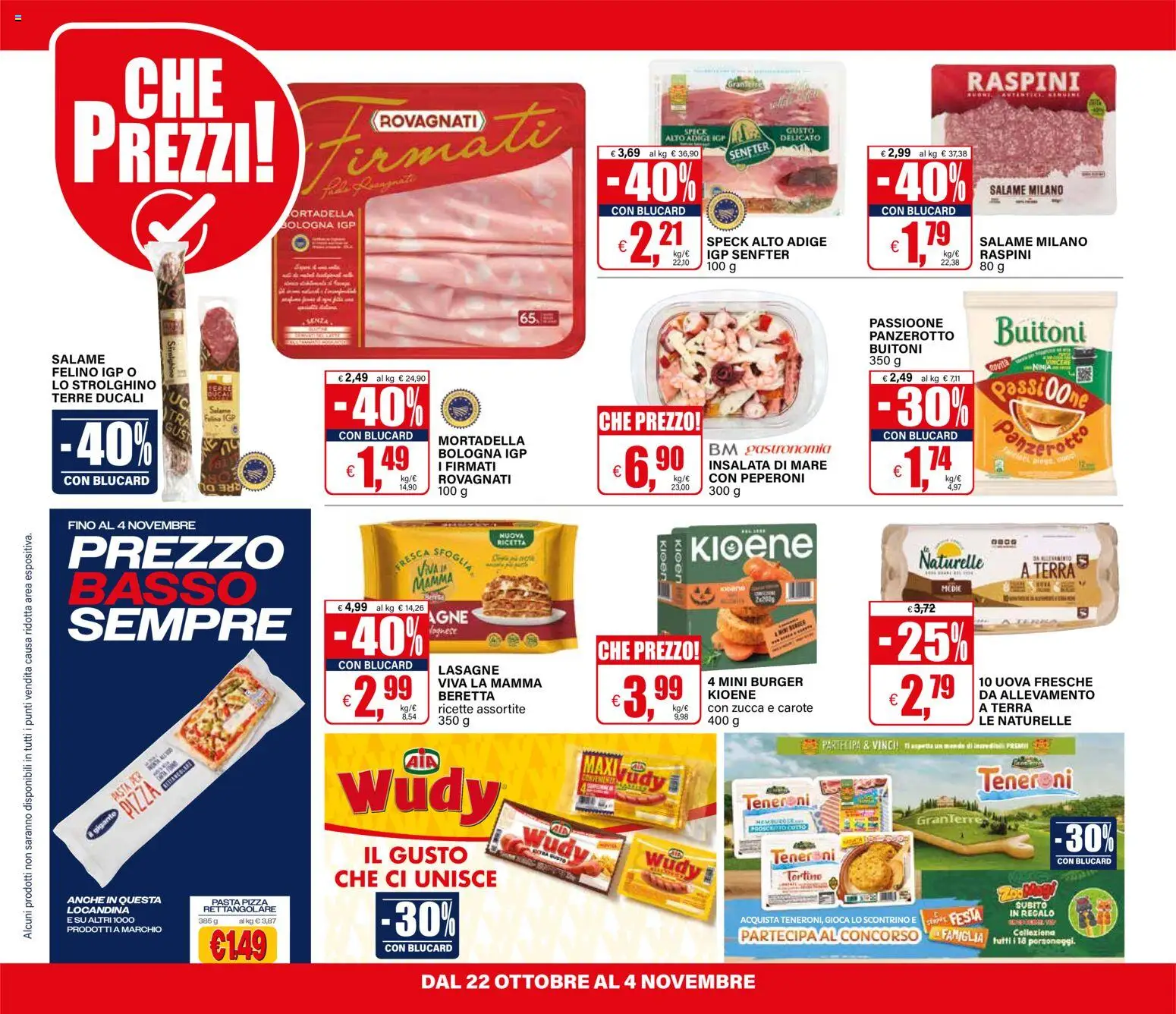 Volantino Il Gigante del 22/10/2026 | Pagina: 24 | Prodotti: Uova, Panzerotto, Mortadella, Basso
