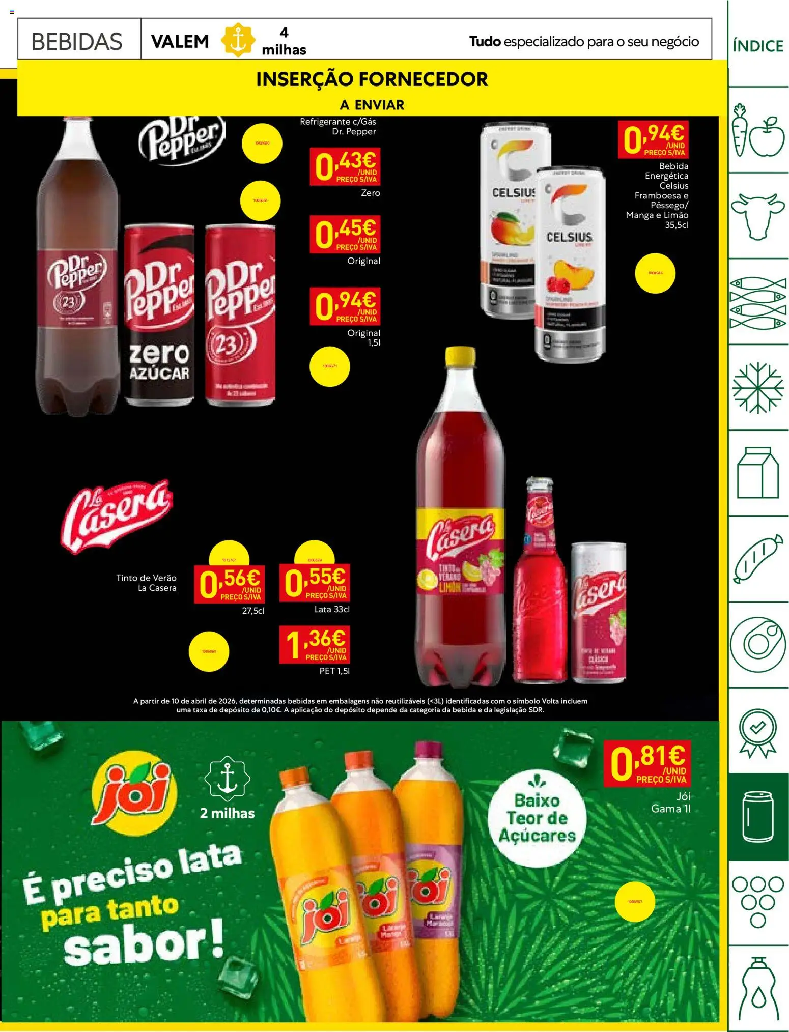 Recheio folheto Horeca │ válido de 06/10/2026 | Página: 23 | Produtos: Refrigerante, Manga, Bebidas, Bebida