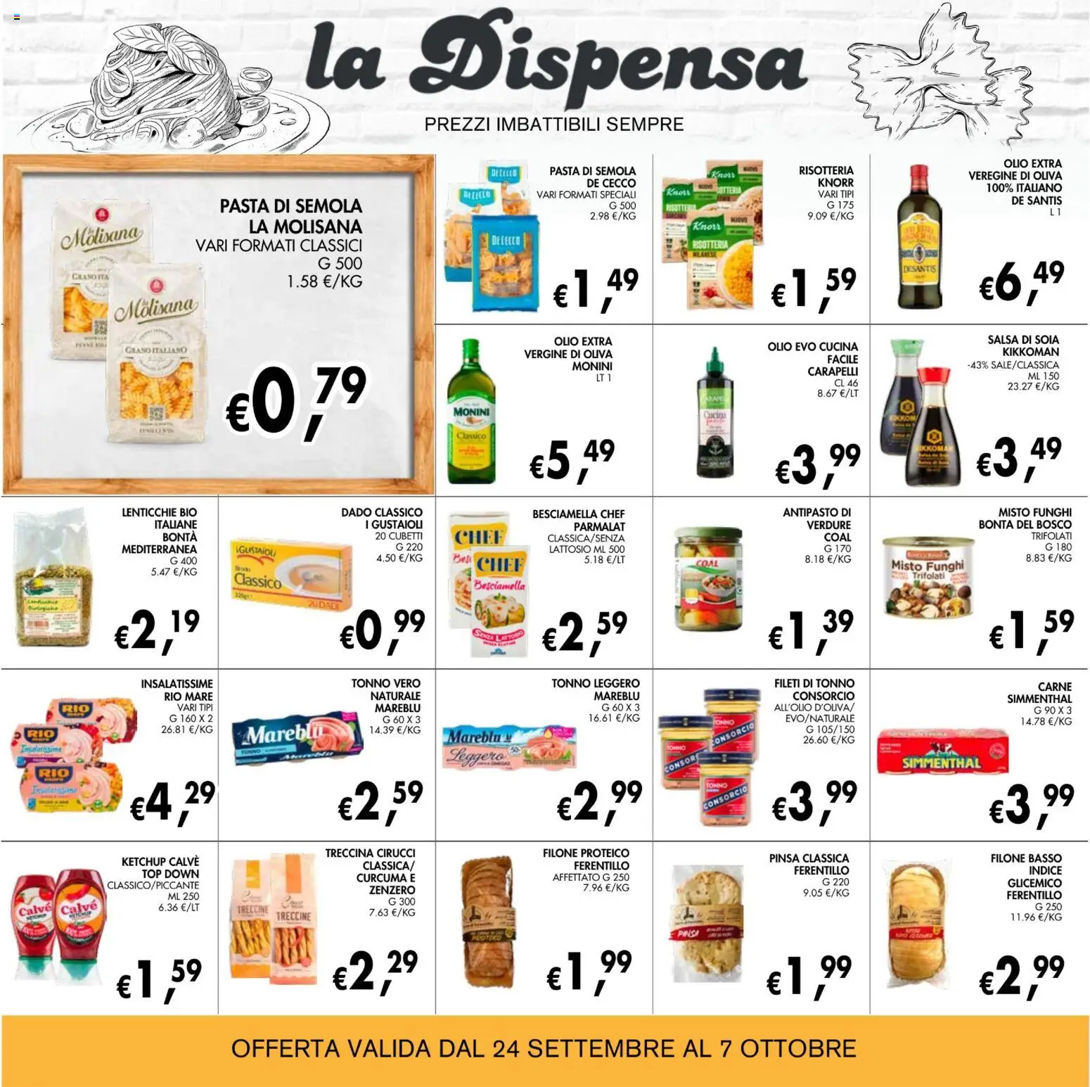 Volantino Coal del 24/09/2026 | Pagina: 18 | Prodotti: Ketchup, De Cecco, Verdure, Pasta