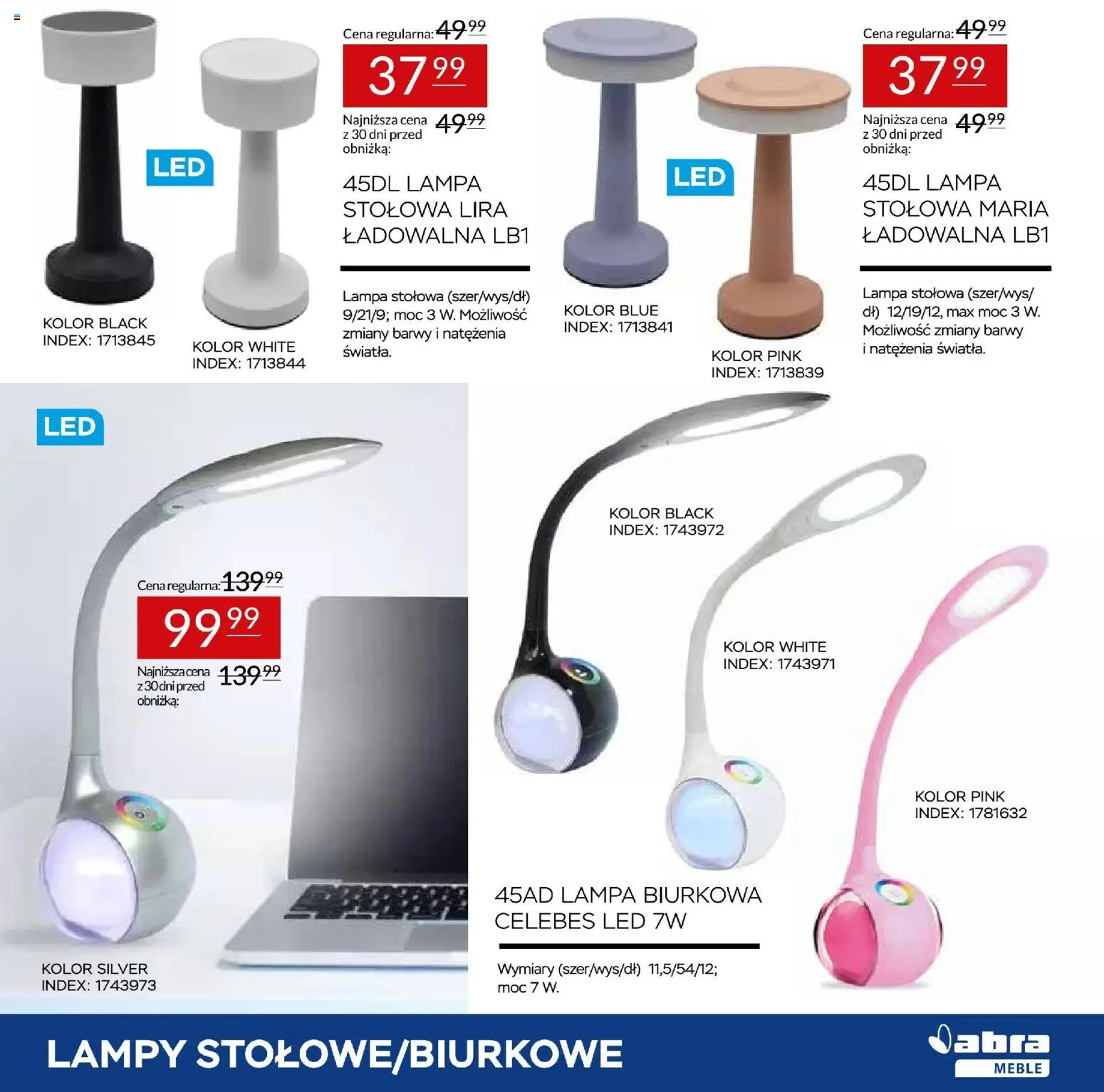 Abra meble gazetka od 24.09.2026 | Strona: 19 | Produkty: Lampa
