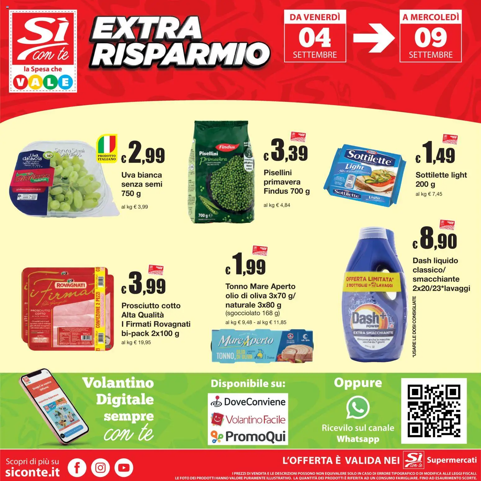 Volantino Sì con Te del 27/08/2026 | Pagina: 20 | Prodotti: Prosciutto Cotto, Tè, Olio, Olio di Oliva