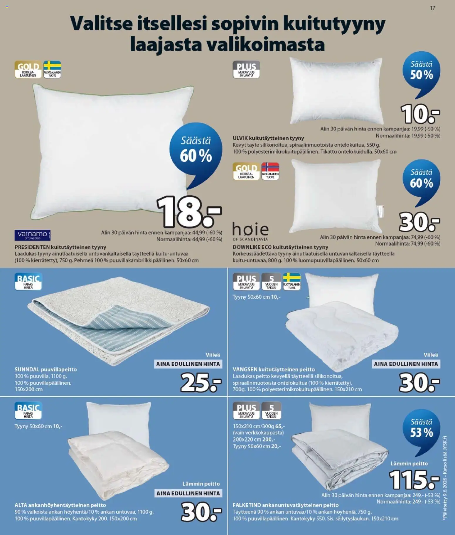 JYSK tarjoukset – voimassa 23/07/2026 alkaen | Sivu: 17