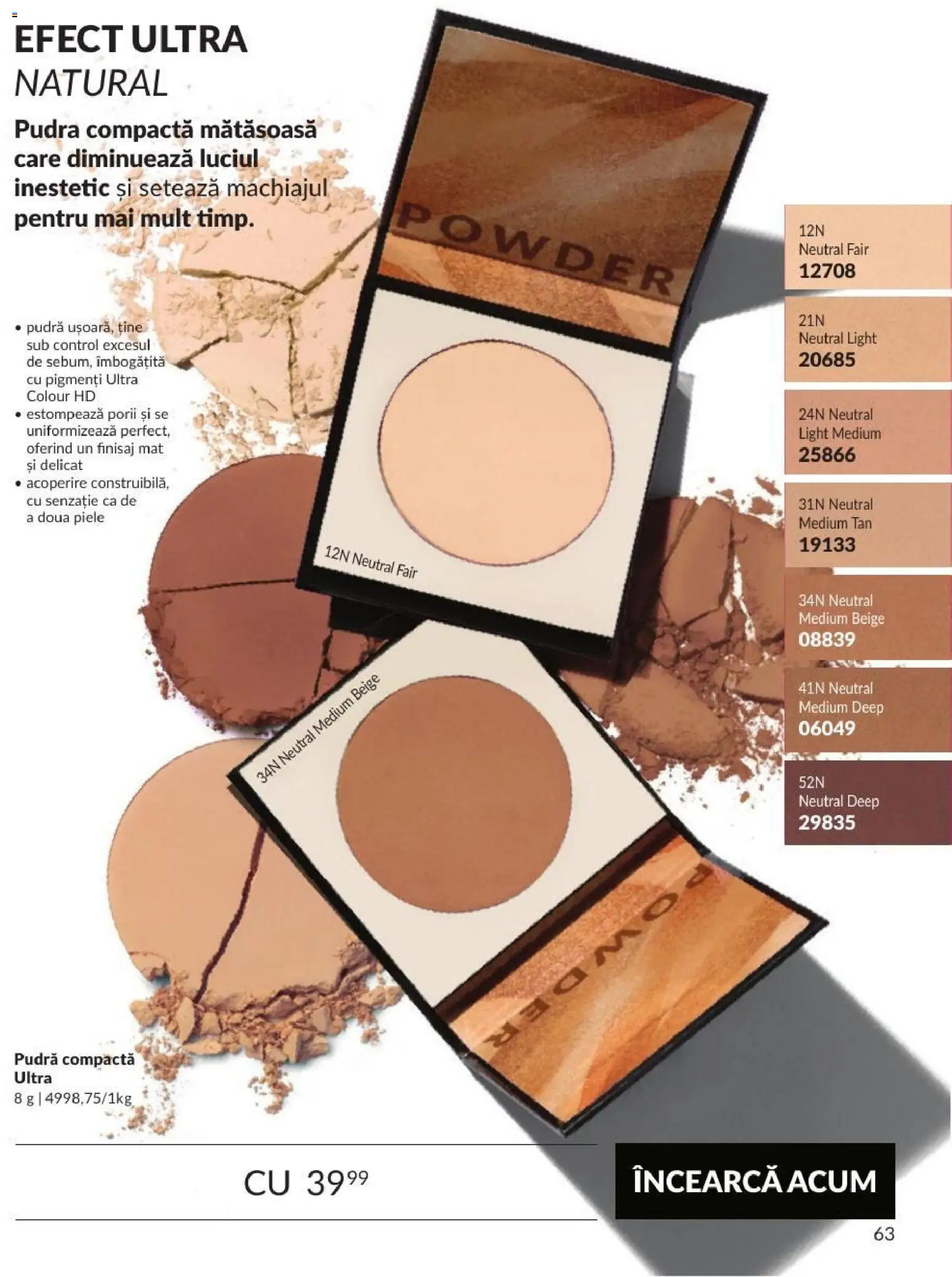 Noul catalog Avon – valabil de la 01.09.2026 | Pagină: 63 | Produse: Finisaj, Pudră