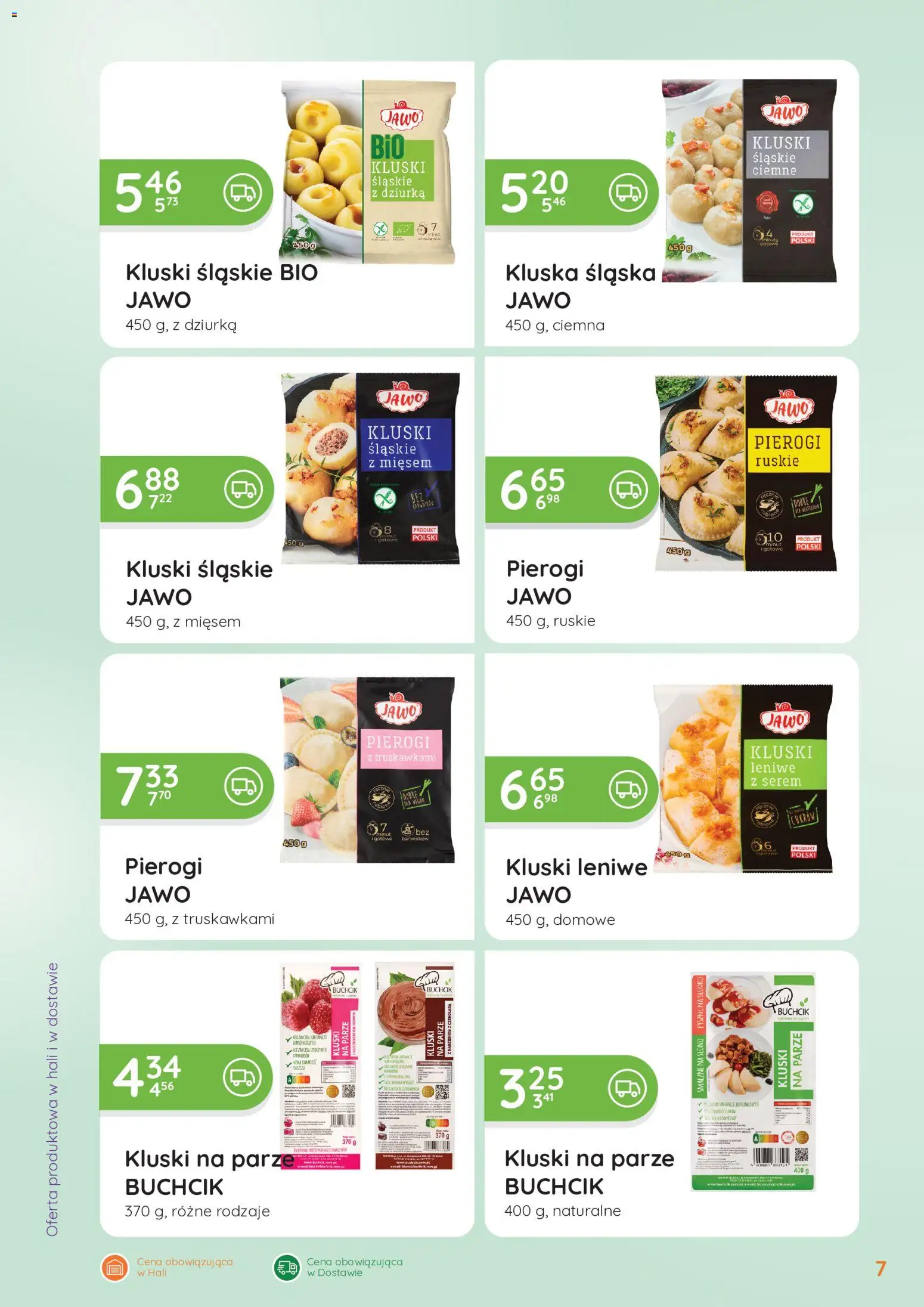 Eurocash gazetka - Oferta Handlowa od 01.06.2026 | Strona: 7 | Produkty: Pierogi, Kluski leniwe, Kluski na parze, Czekolada