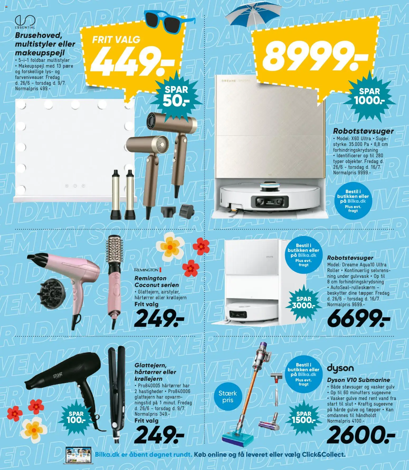 Bilka tilbudsavis – gyldig fra 26/06/2026 | Side: 23 | Produkter: Robotstøvsuger, Støvsuger, Krøllejern, Glattejern