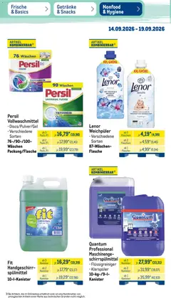 Metro Prospekt ab 14.09.2026 gültig | Seite: 48 | Produkte: Lenor, Klarspüler, Persil