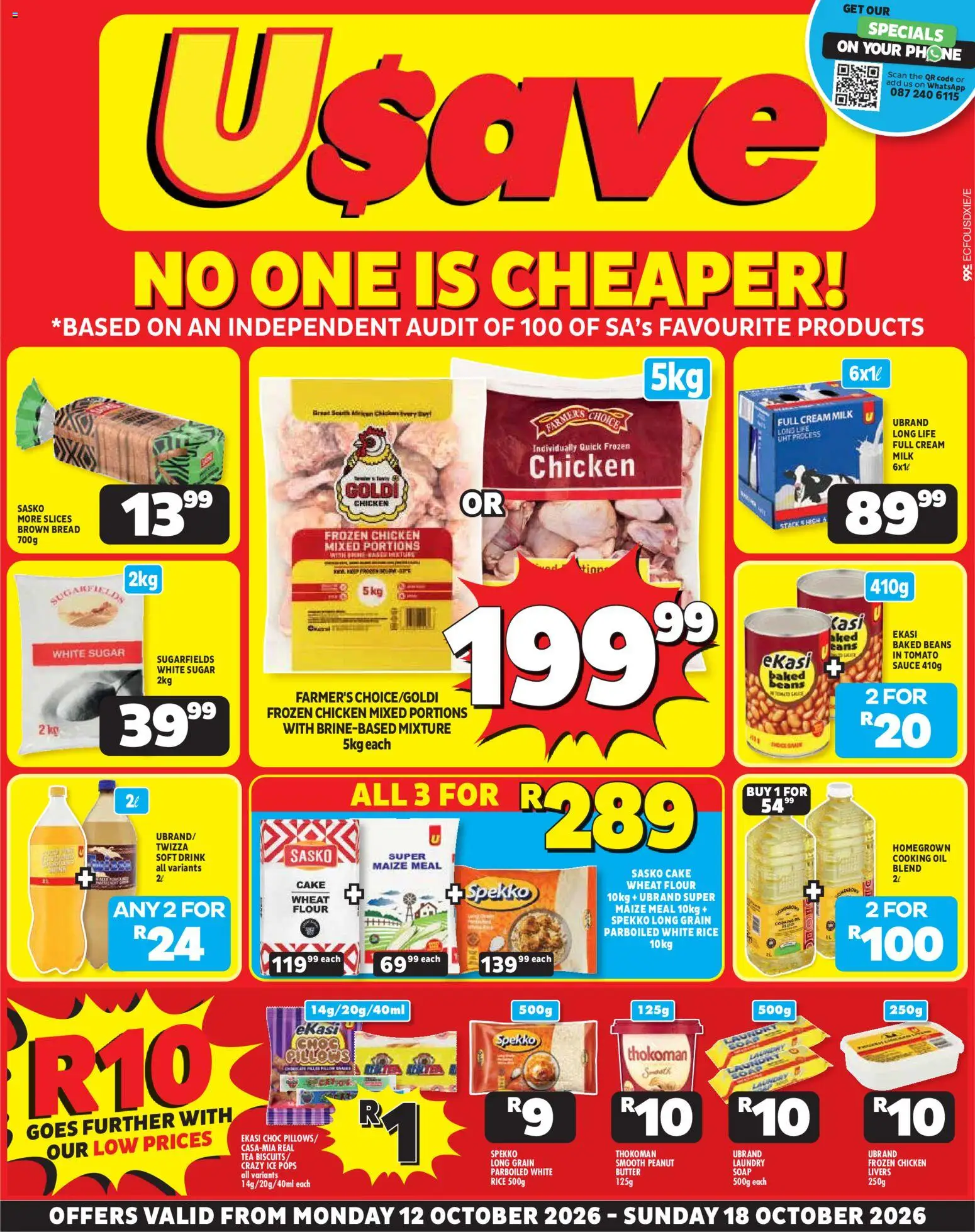 Usave Monday, October 12 Big Savings