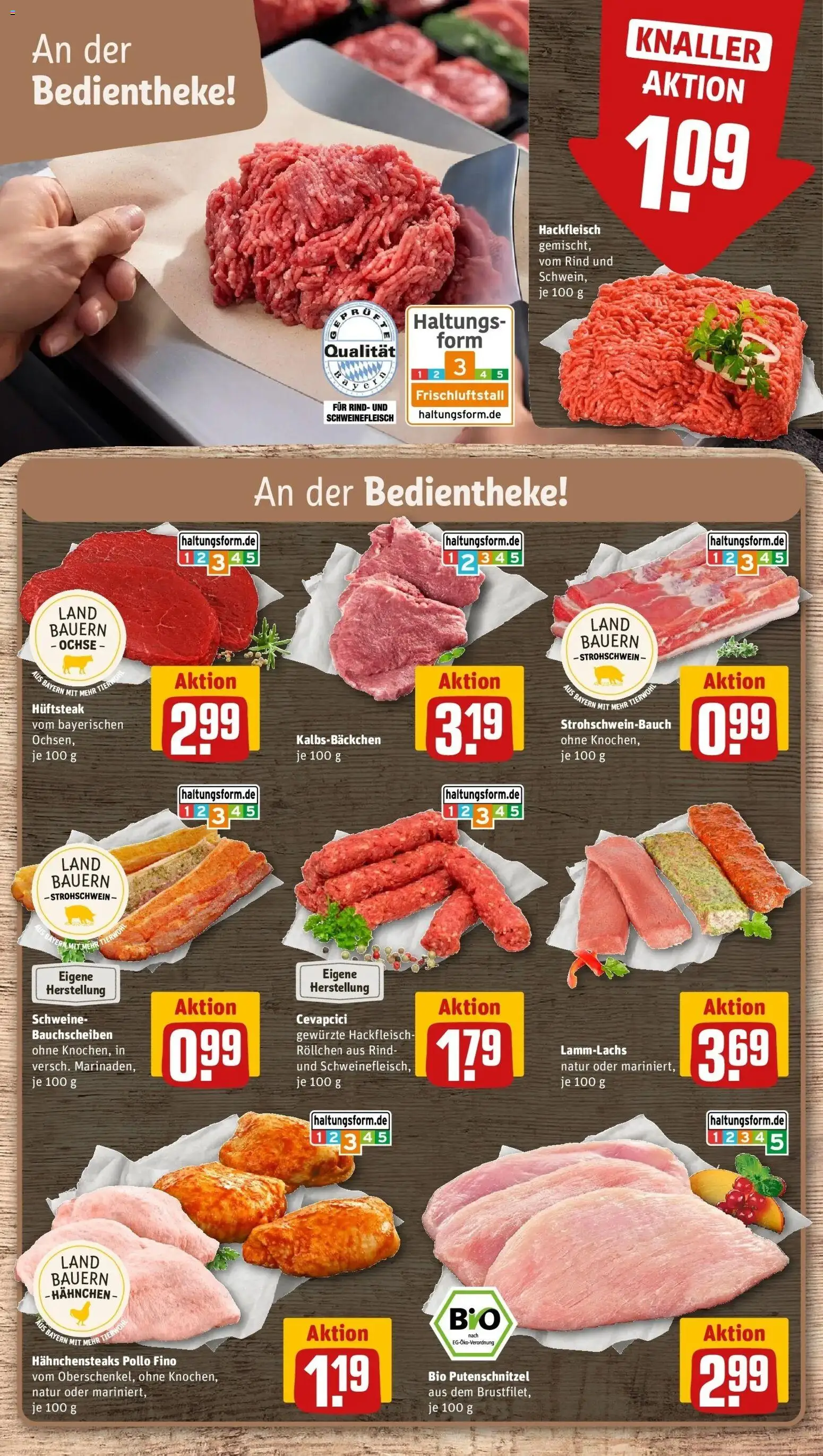 REWE Prospekt ab 28.09.2026 zum Blättern » Angebote | Seite: 14 | Produkte: Hahnchen, Cevapcici, Schweinefleisch, Hackfleisch