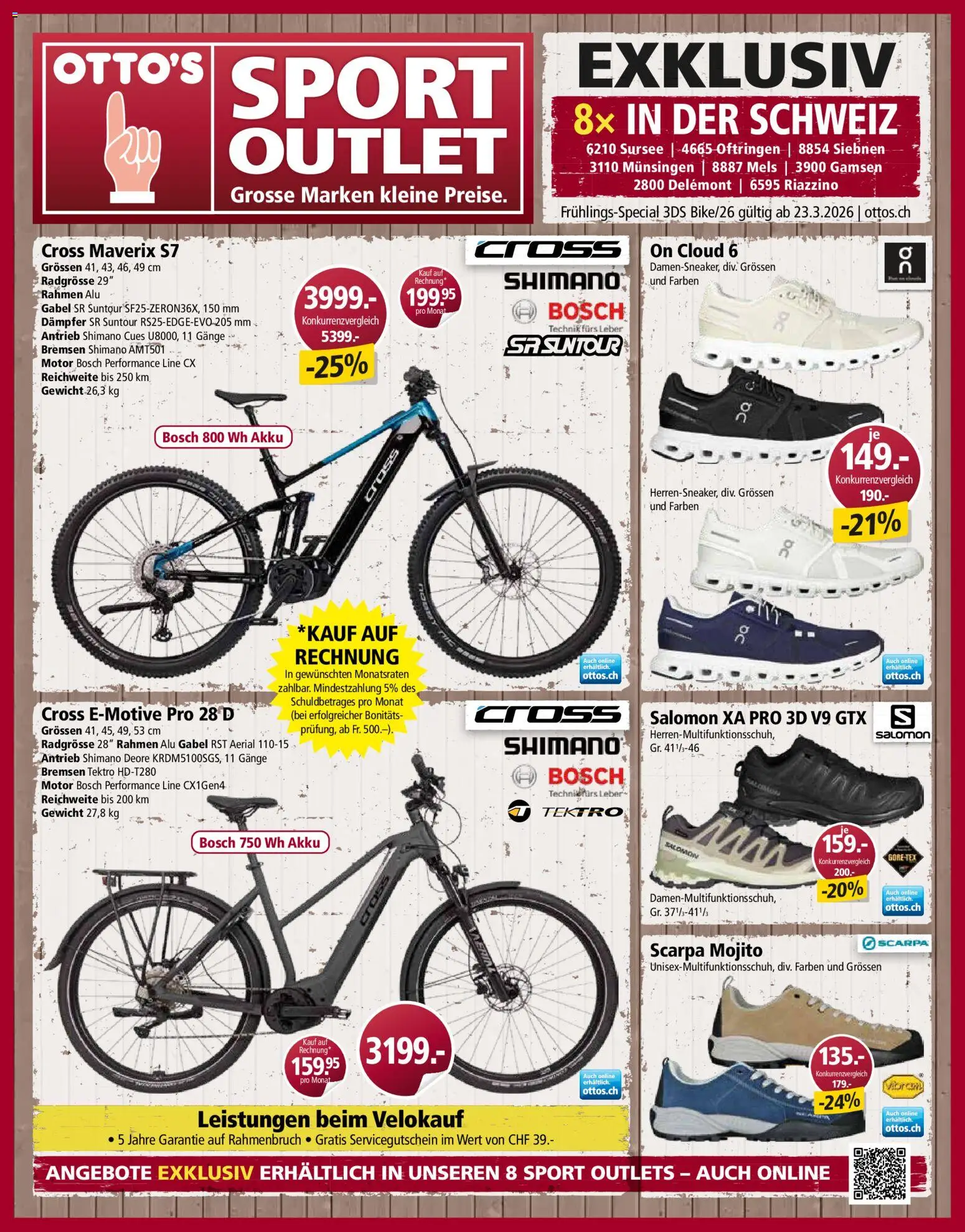 Otto's aktionen Bike Spezial – gültig ab 23.03.2026 | Seite: 1 | Produkte: Gewicht, Bosch
