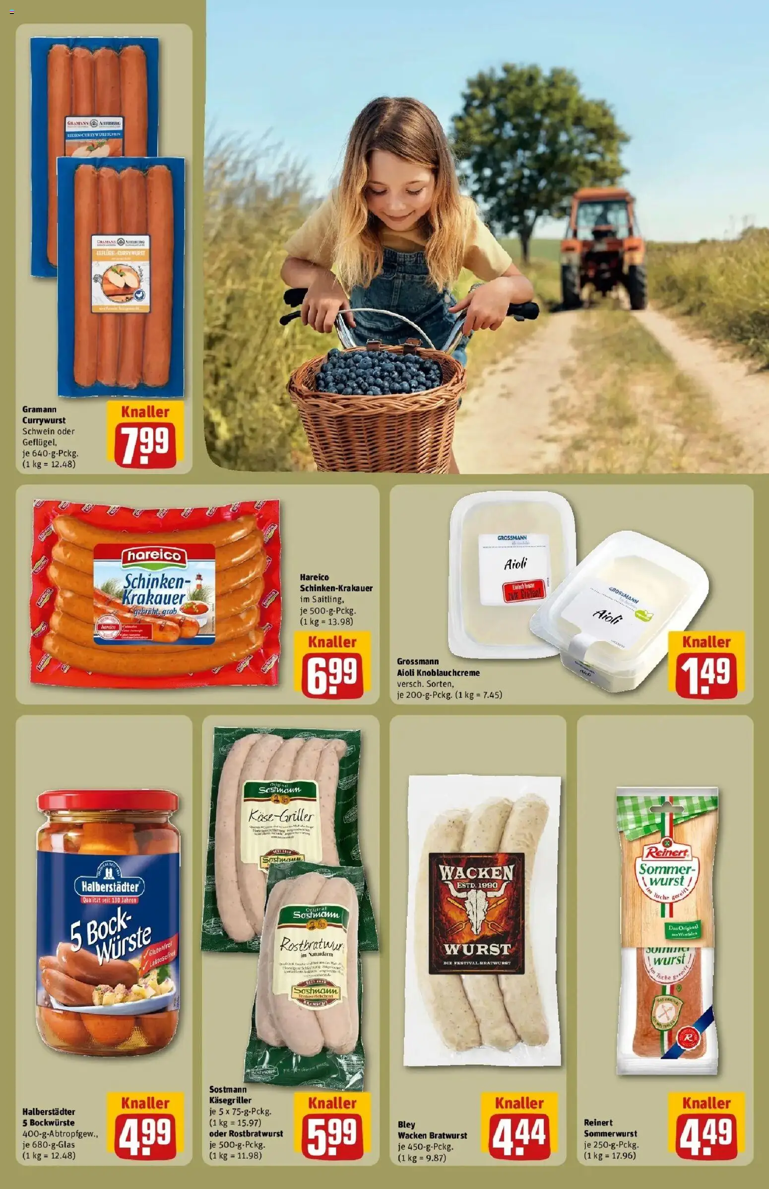 Rewe Prospekt Braunschweig – gültig ab 27.07.2026 | Seite: 25 | Produkte: Bratwurst, Wurst, Schinken