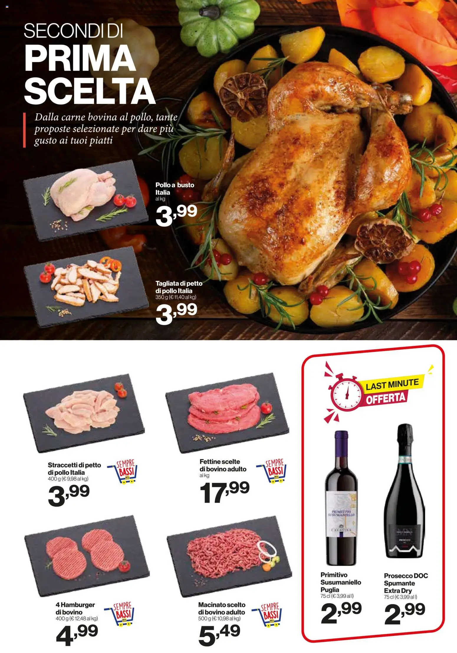 Volantino IN's del 07/10/2026 | Pagina: 11 | Prodotti: Piatti, Spumante, Carne, Hamburger