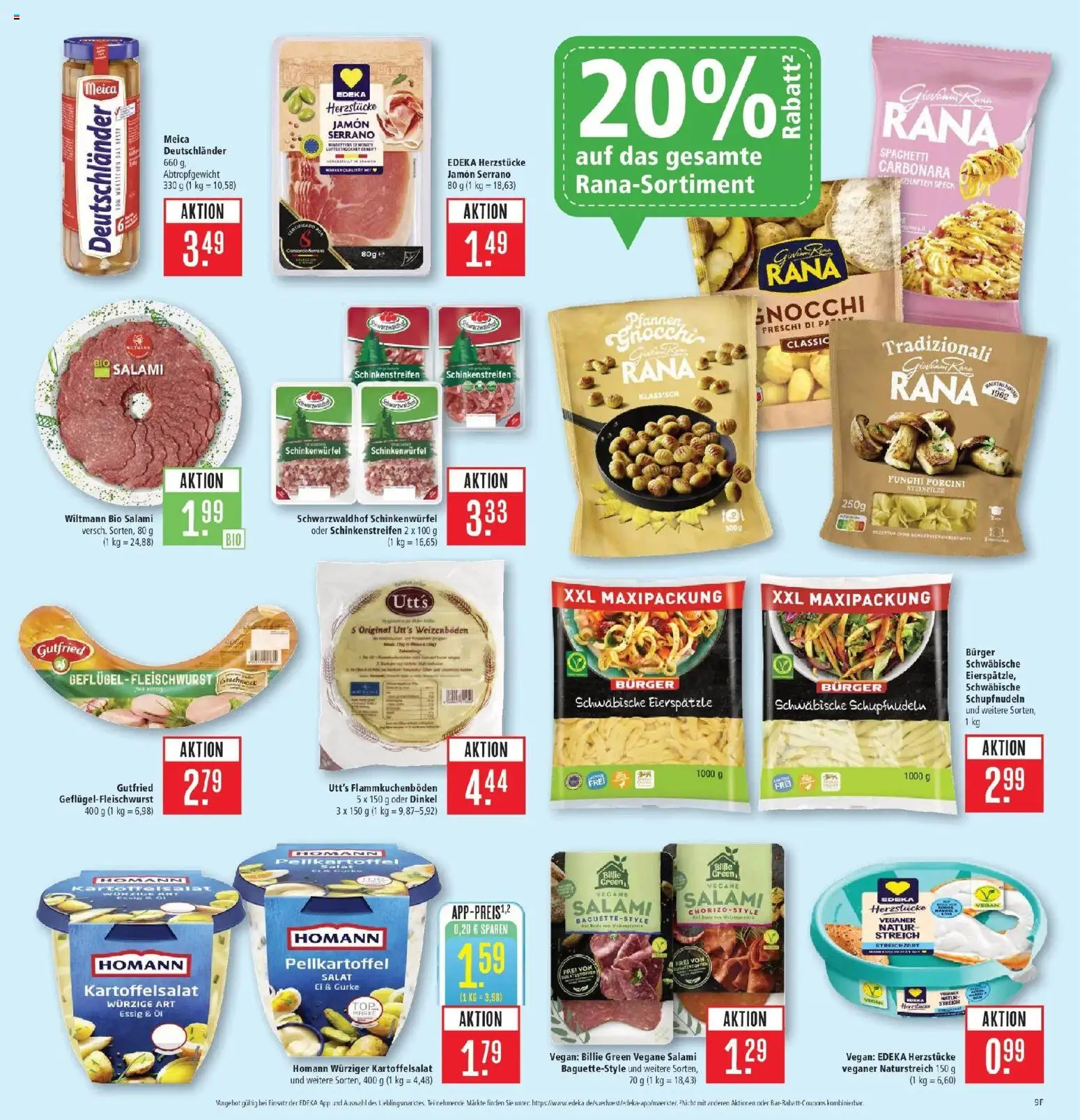 Marktkauf Prospekt Friedrichshafen (ab 26.10.2026) » Angebote online | Seite: 9 | Produkte: Spaghetti, Burger, Meica, Salat