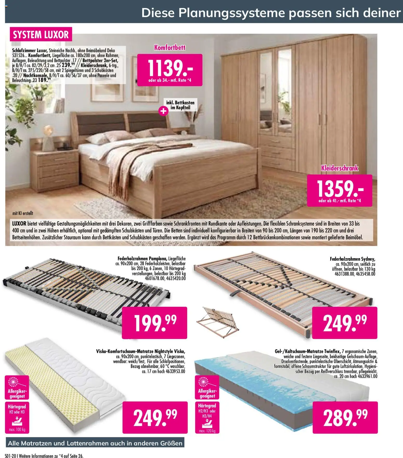 SB Möbel Boss Mach Dein Schlafzimmer zur Wohlfühlzone – gültig ab 02.10.2026 | Seite: 20 | Produkte: Kleiderschrank
