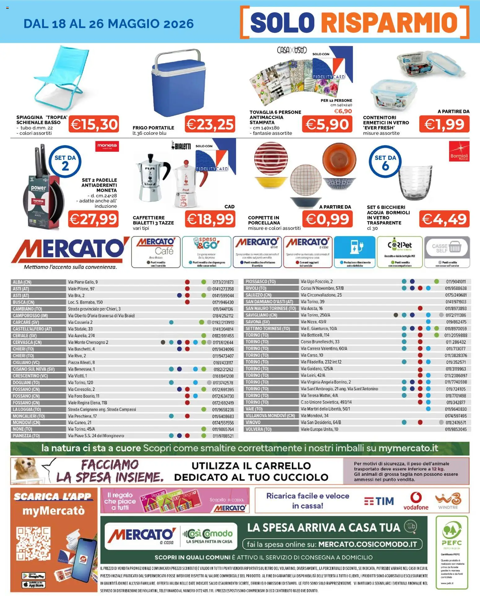 Volantino Mercatò del 18.05.2026 | Pagina: 20 | Prodotti: Acqua, Tubo, Carrello, Tovaglia