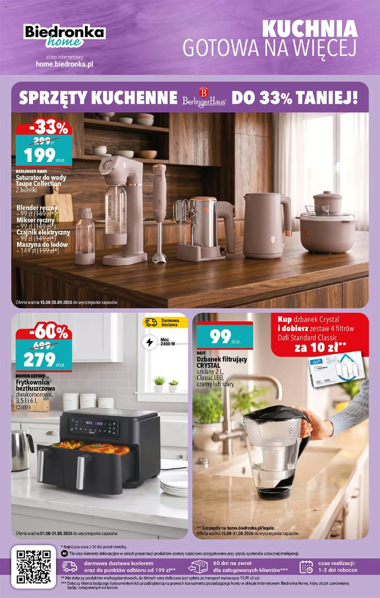 Biedronka gazetka - Hity i inspiracje od 17.08.2026 | Strona: 40 | Produkty: Czajnik elektryczny, Blender ręczny, Frytkownica, Blender