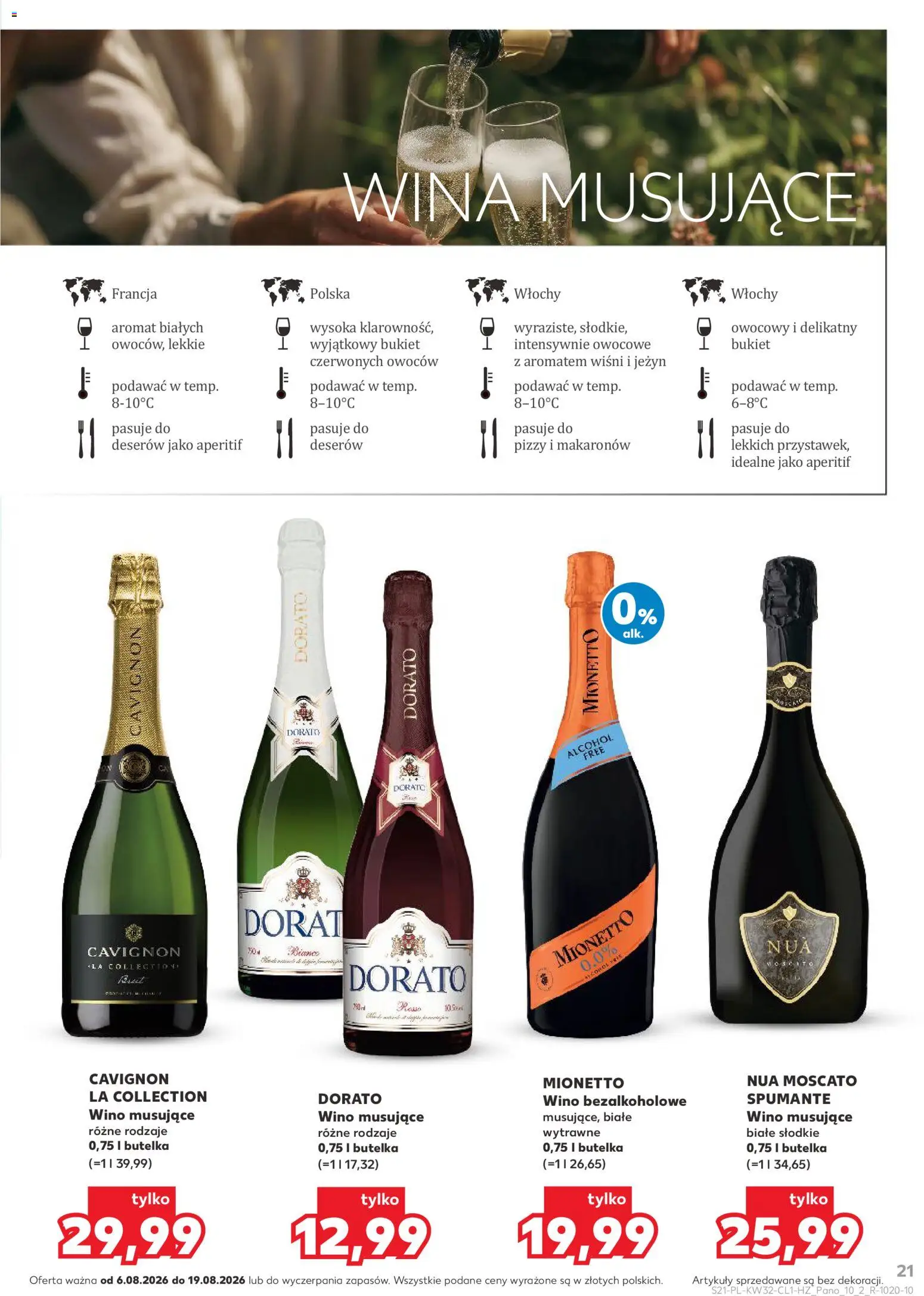 Kaufland Polsko leták - Barek od 06.08.2026 | Strana: 21 | Produkty: Moscato, Mionetto