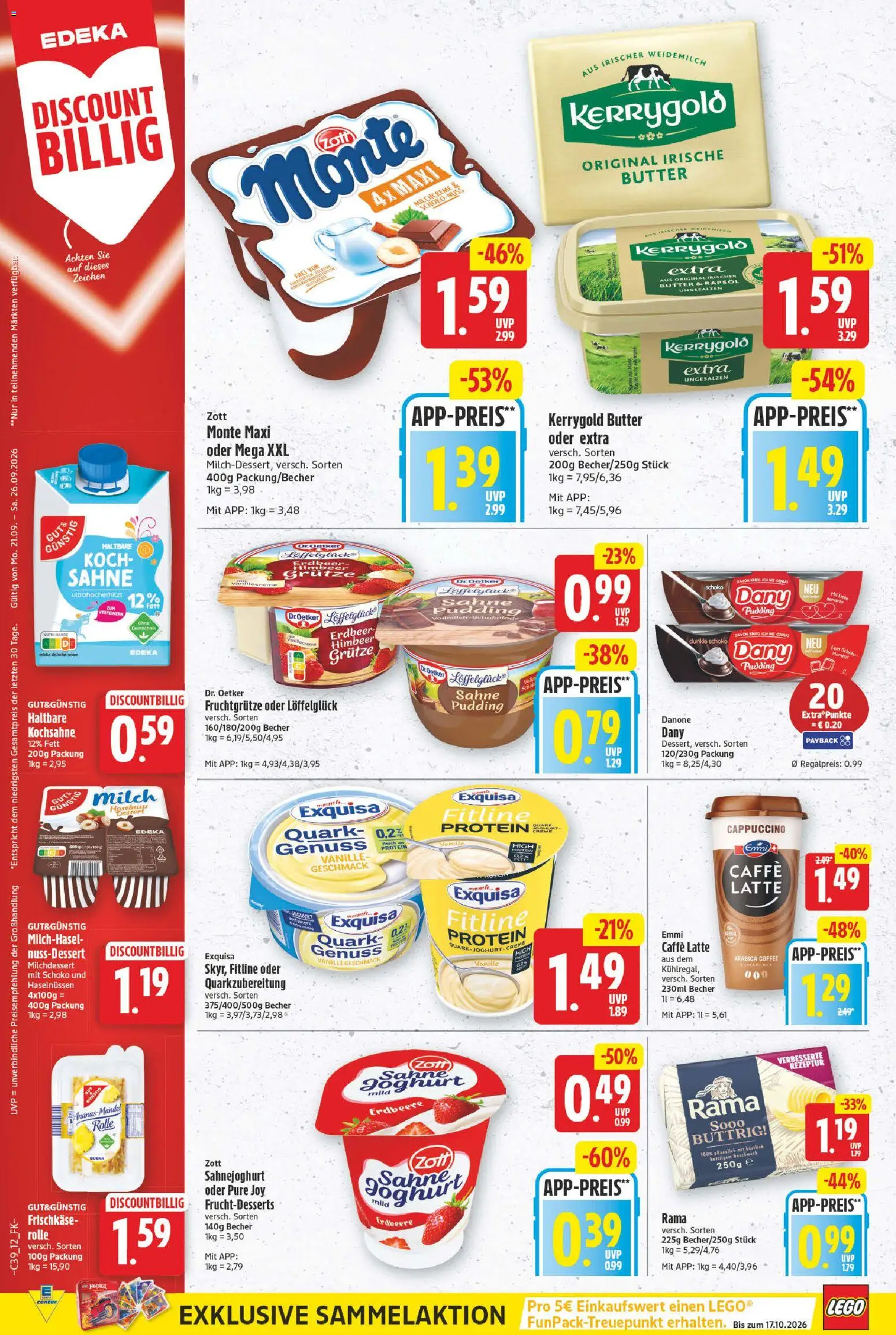 E center Prospekt – gültig ab 21.09.2026 | Seite: 12 | Produkte: Rama, Quark, Milch, Vanille