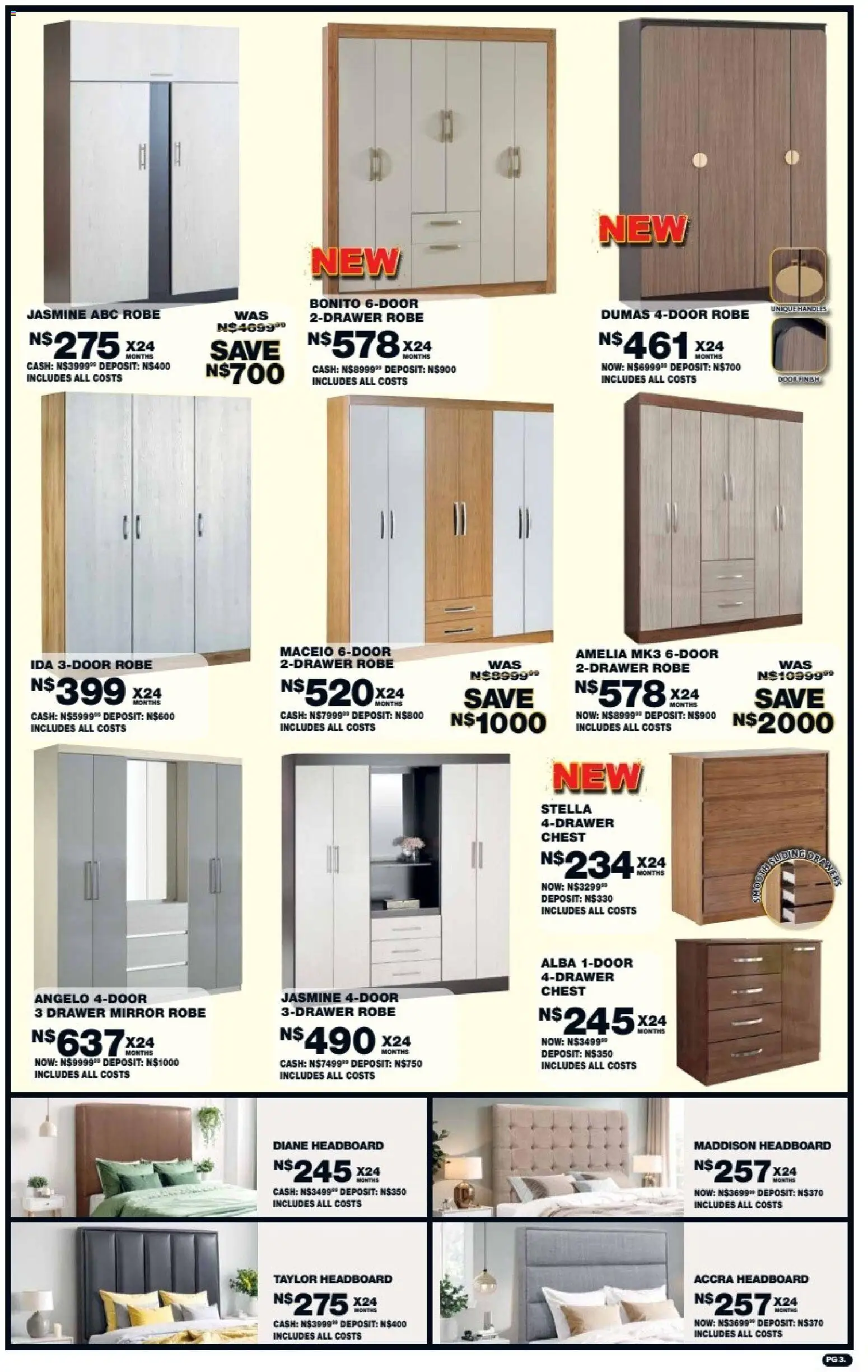 New Lewis Stores catalogue – valid from 10/08/2026 | Page: 3 | Products: Headboard, Mirror