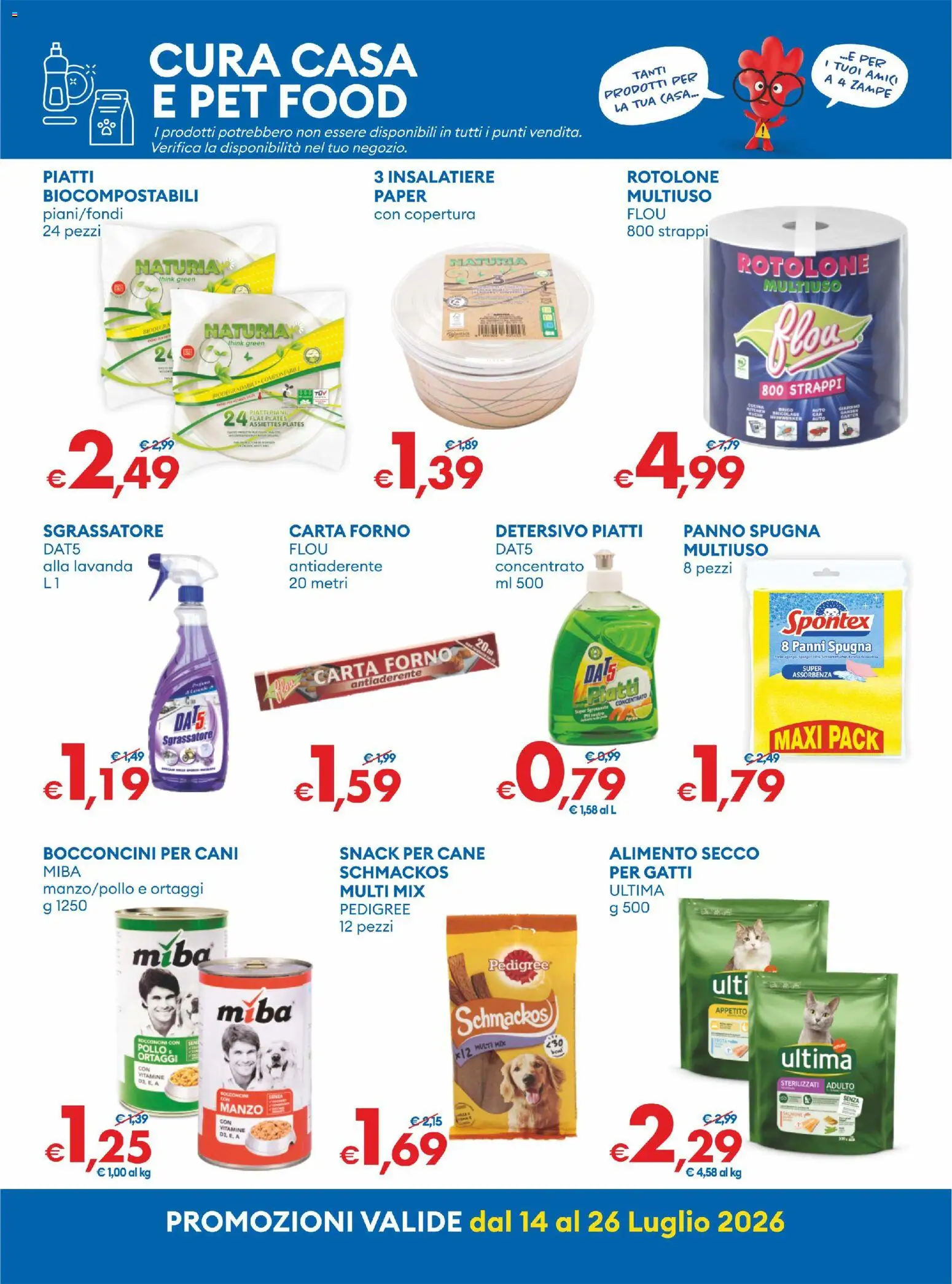 Volantino MD Discount del 14/07/2026 | Pagina: 12 | Prodotti: Spugna, Manzo, Sgrassatore, Ortaggi